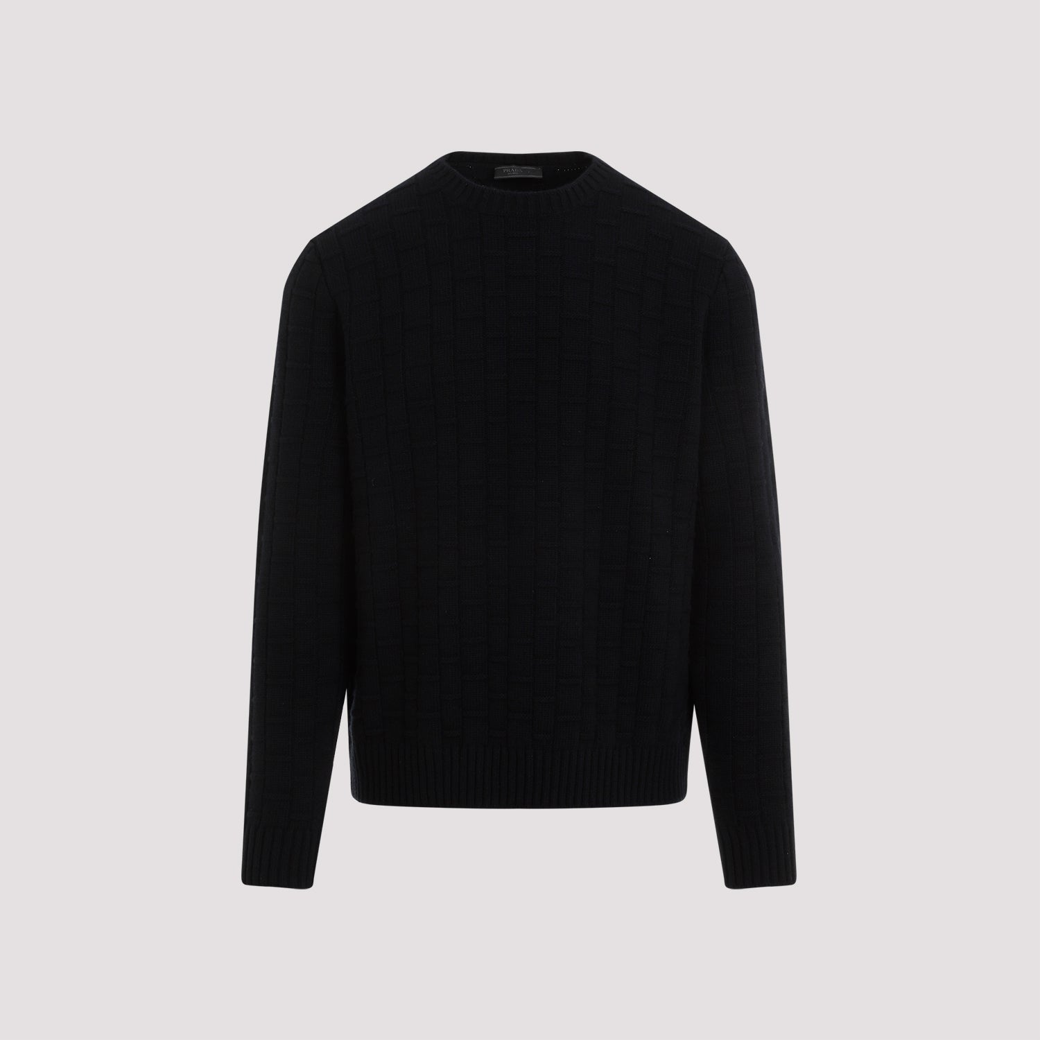 PRADA Luxury Wool-Cashmere Blend Crewneck Pullover