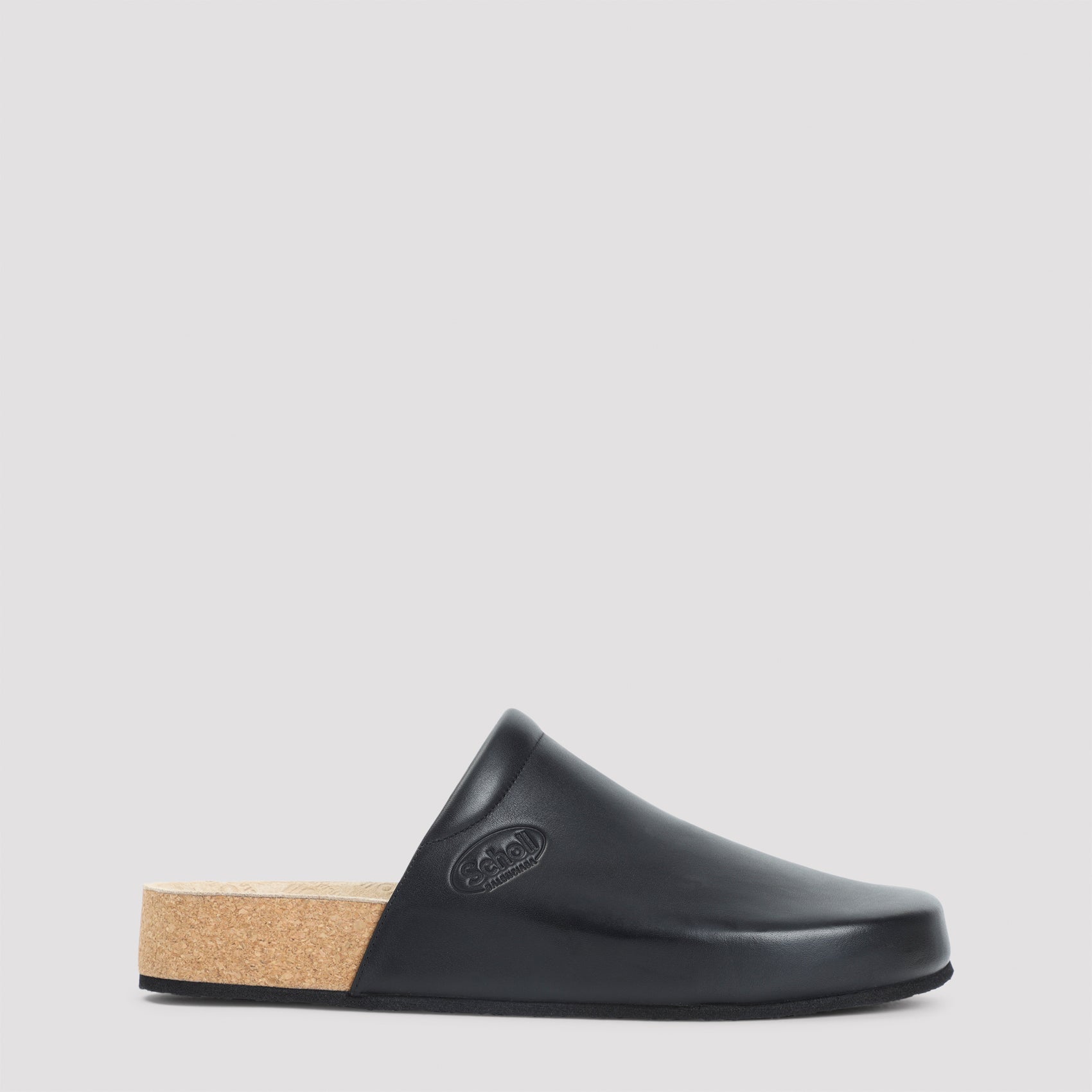 BALENCIAGA Men's Leather School Flat Mules