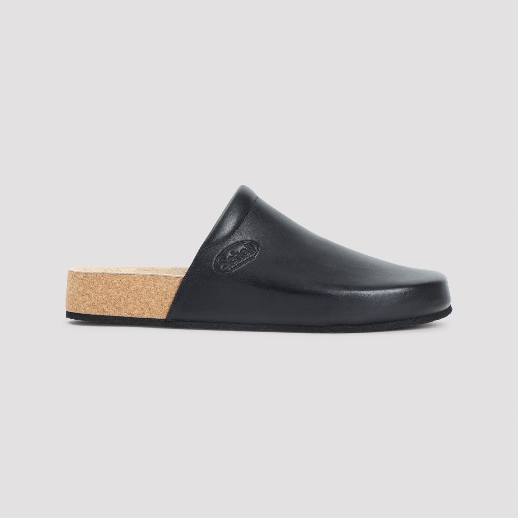 BALENCIAGA Men's Leather School Flat Mules