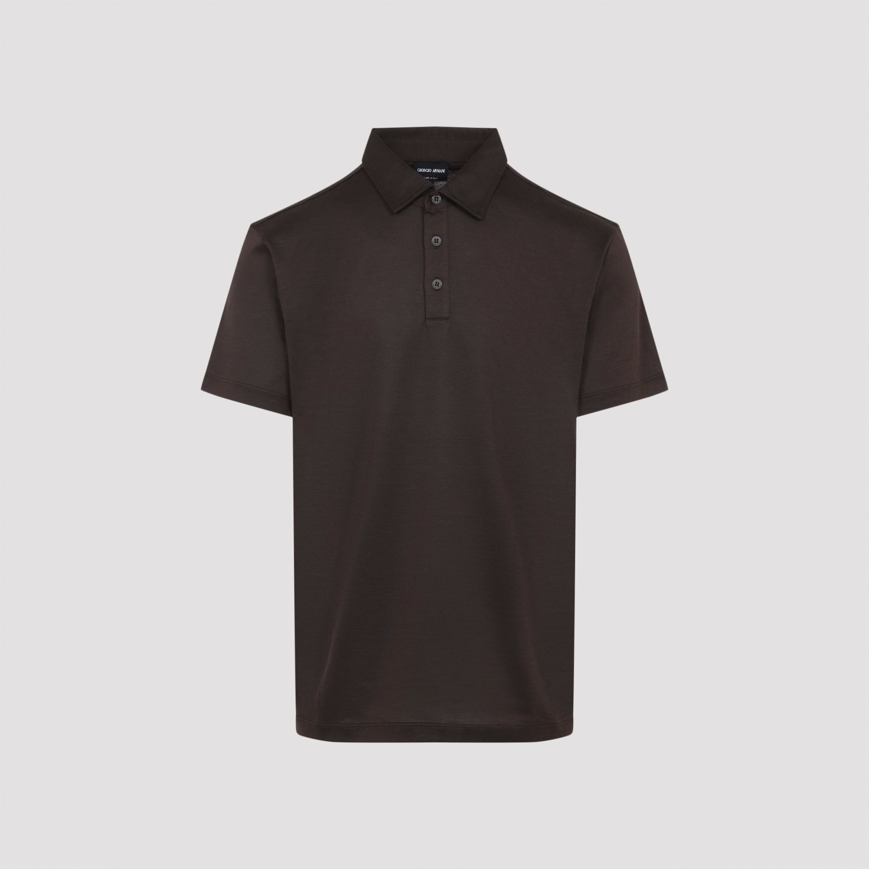 GIORGIO ARMANI Silk and Cotton Polo for Men - FW25
