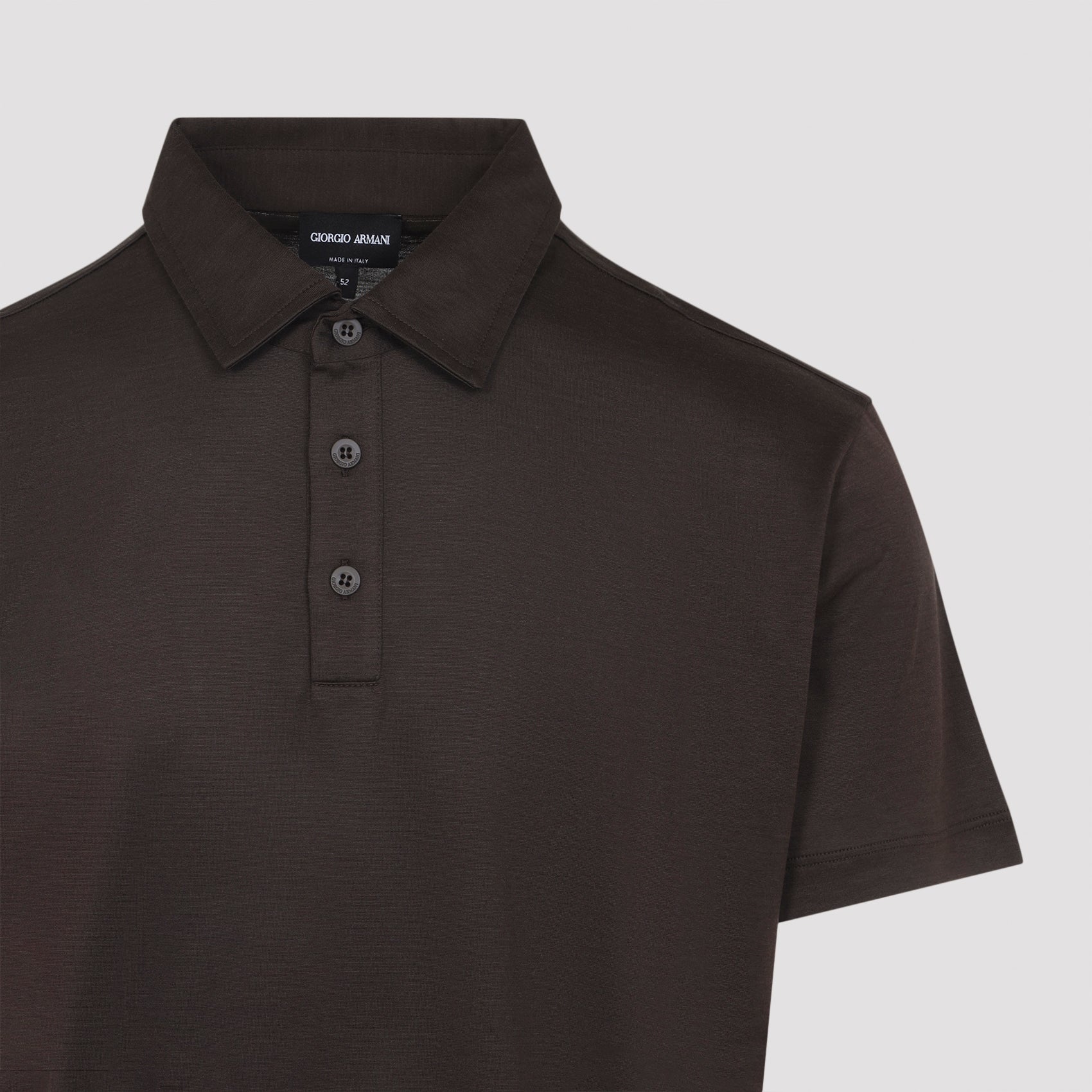 GIORGIO ARMANI Silk and Cotton Polo for Men - FW25