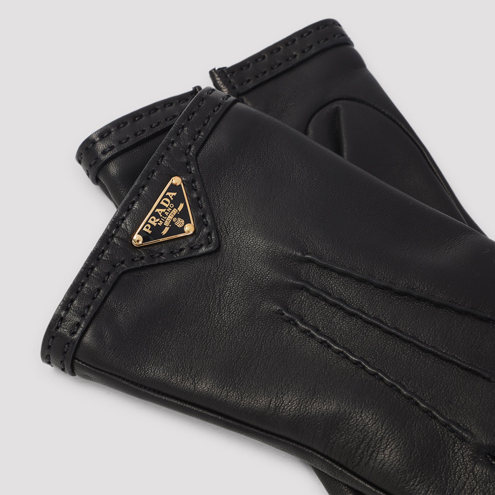 PRADA Luxury Leather Gloves for Men - FW25 Collection