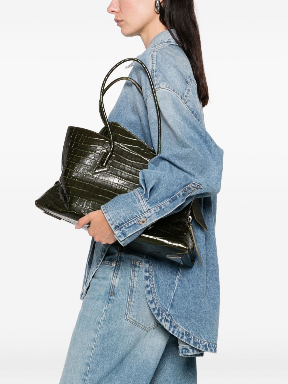 THE ATTICO The Passeggiata Mini Leather Shoulder Handbag