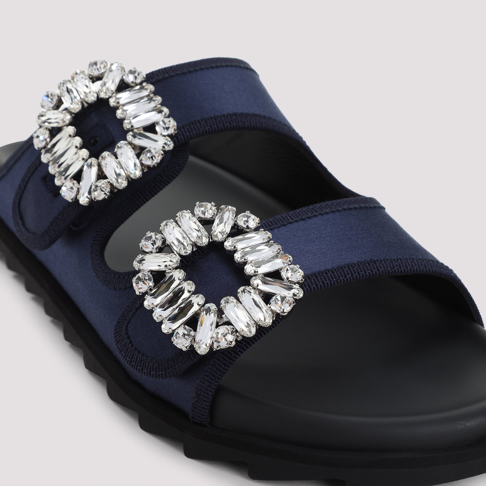 ROGER VIVIER Flat Strass Bordo Gros Slippers