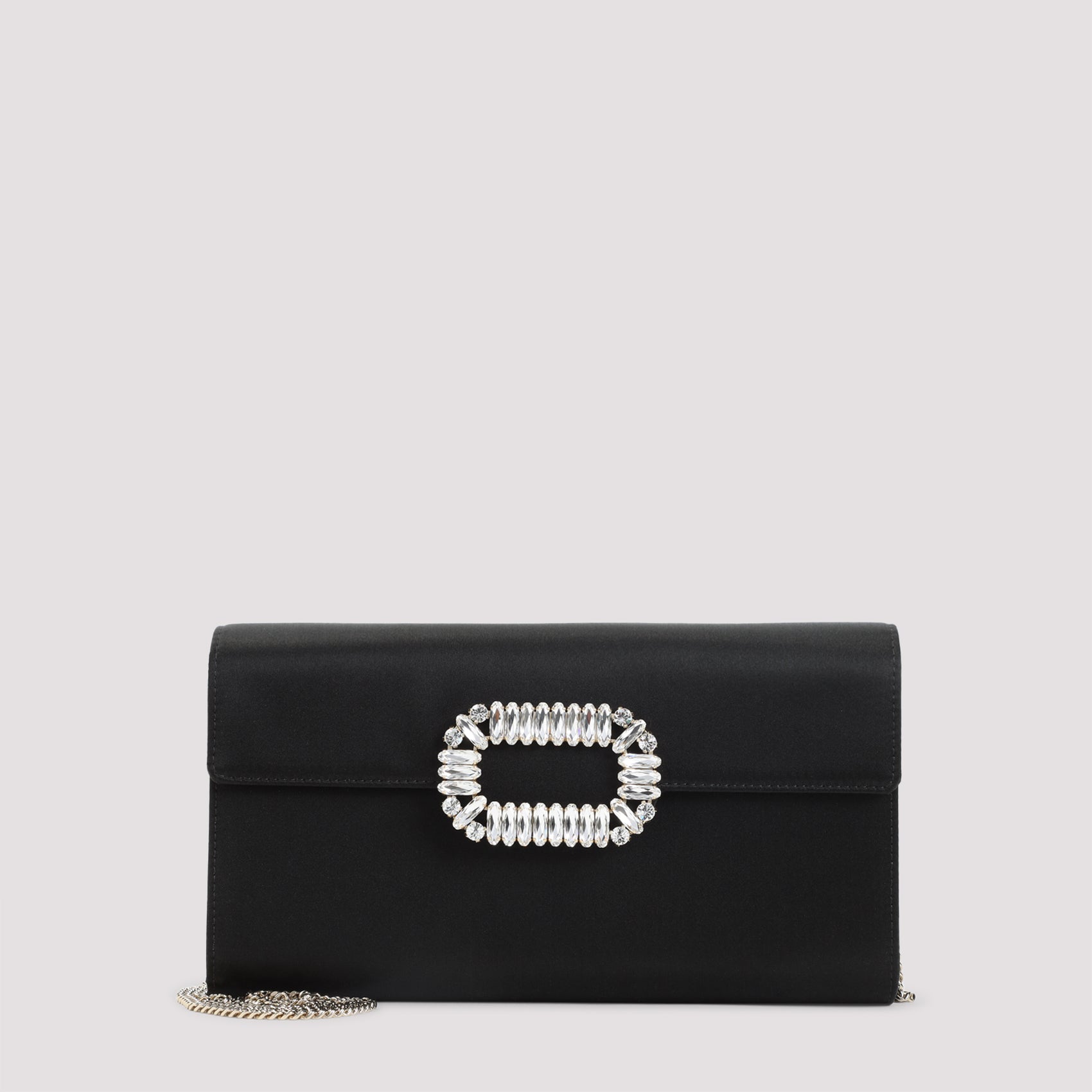 ROGER VIVIER Mini Envelope Flap Clutch with Crystal Buckle