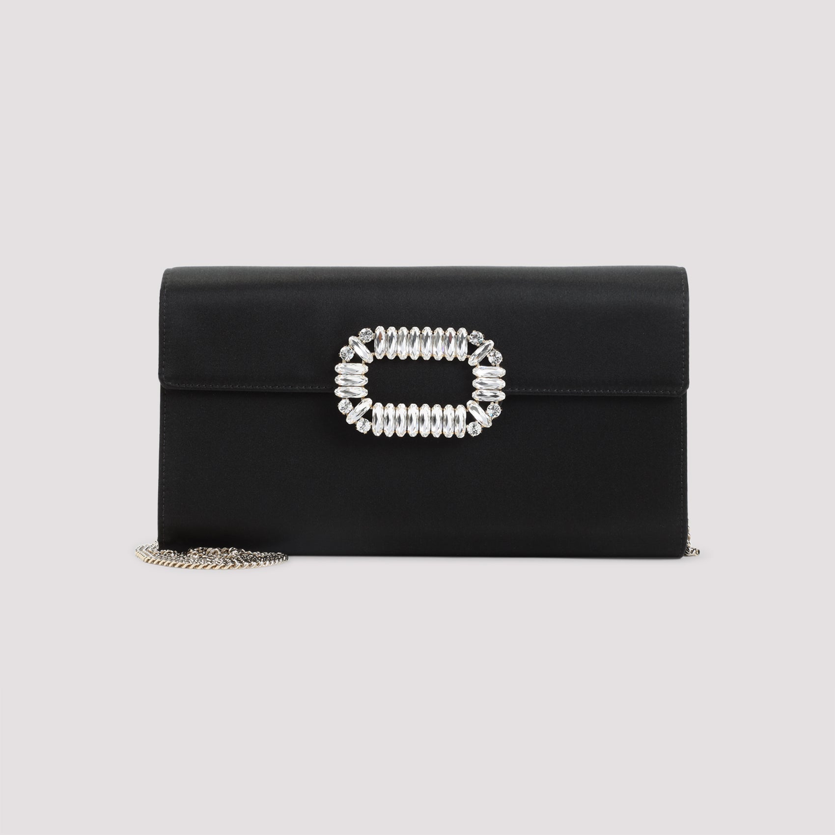 ROGER VIVIER Mini Envelope Flap Clutch with Crystal Buckle