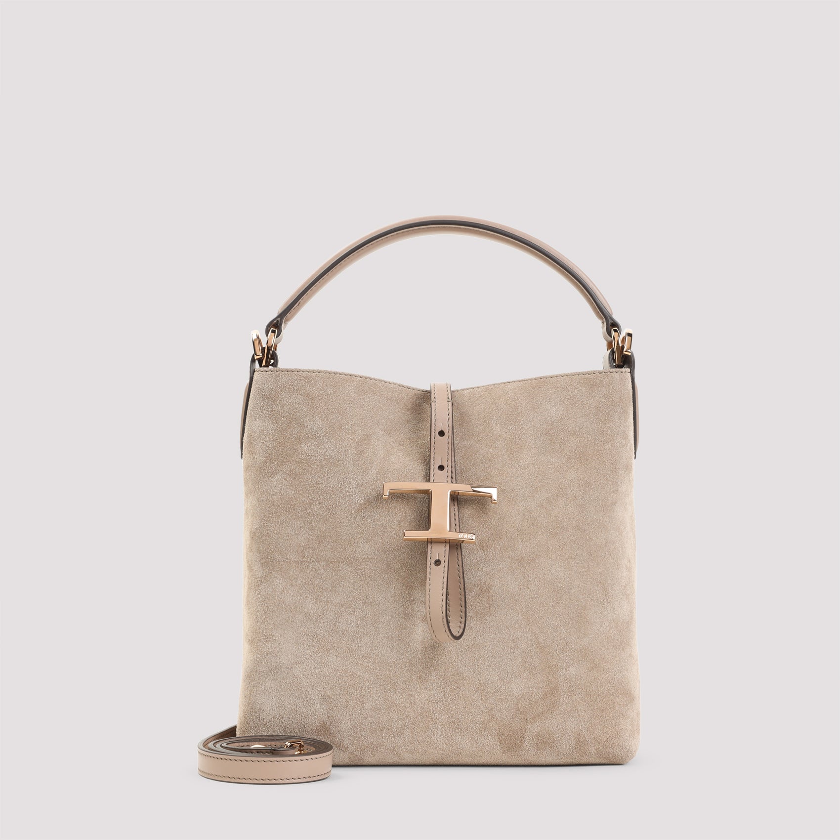 TOD`S Mini Suede Leather Shoulder Bag - 22cm x 24cm x 9cm
