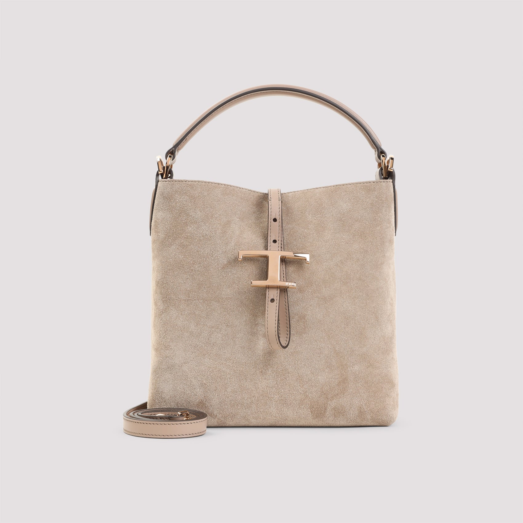 TOD`S Mini Suede Leather Shoulder Bag - 22cm x 24cm x 9cm
