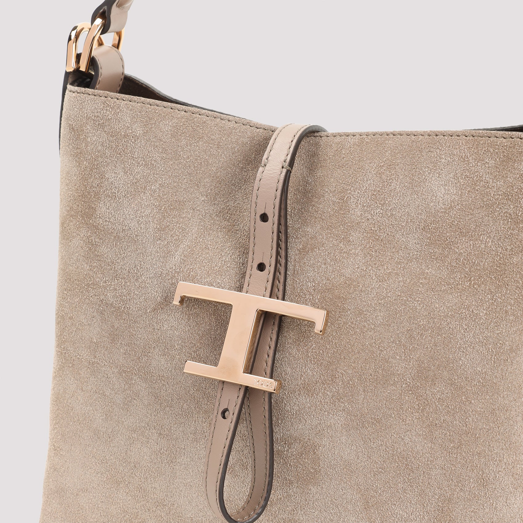 TOD`S Mini Suede Leather Shoulder Bag - 22cm x 24cm x 9cm
