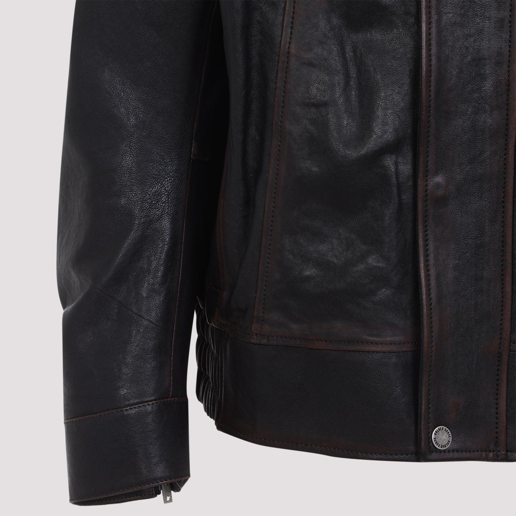 GOLDEN GOOSE Luxury Bomber Jacket in Premium Nappa Leather