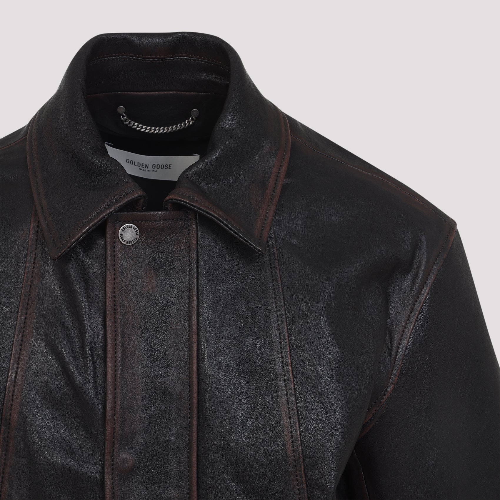 GOLDEN GOOSE Luxury Bomber Jacket in Premium Nappa Leather