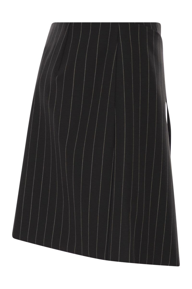 MAX MARA SPORTMAX Pinstriped Wrap Mini Skirt