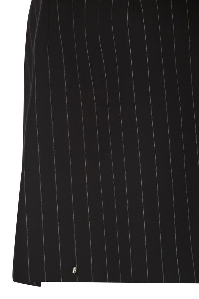 MAX MARA SPORTMAX Pinstriped Wrap Mini Skirt
