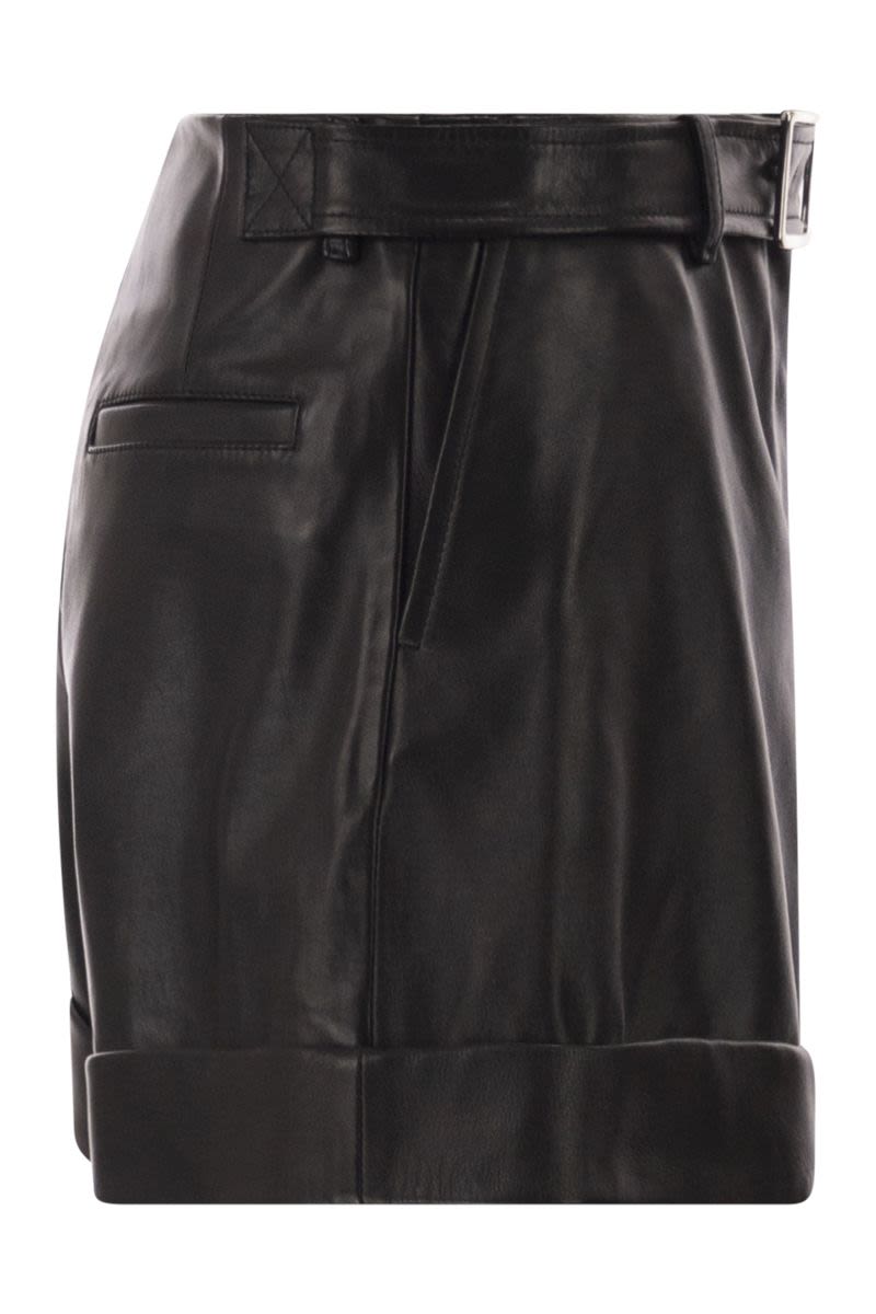 MAX MARA SPORTMAX Tailored Mini Leather Bermuda Shorts
