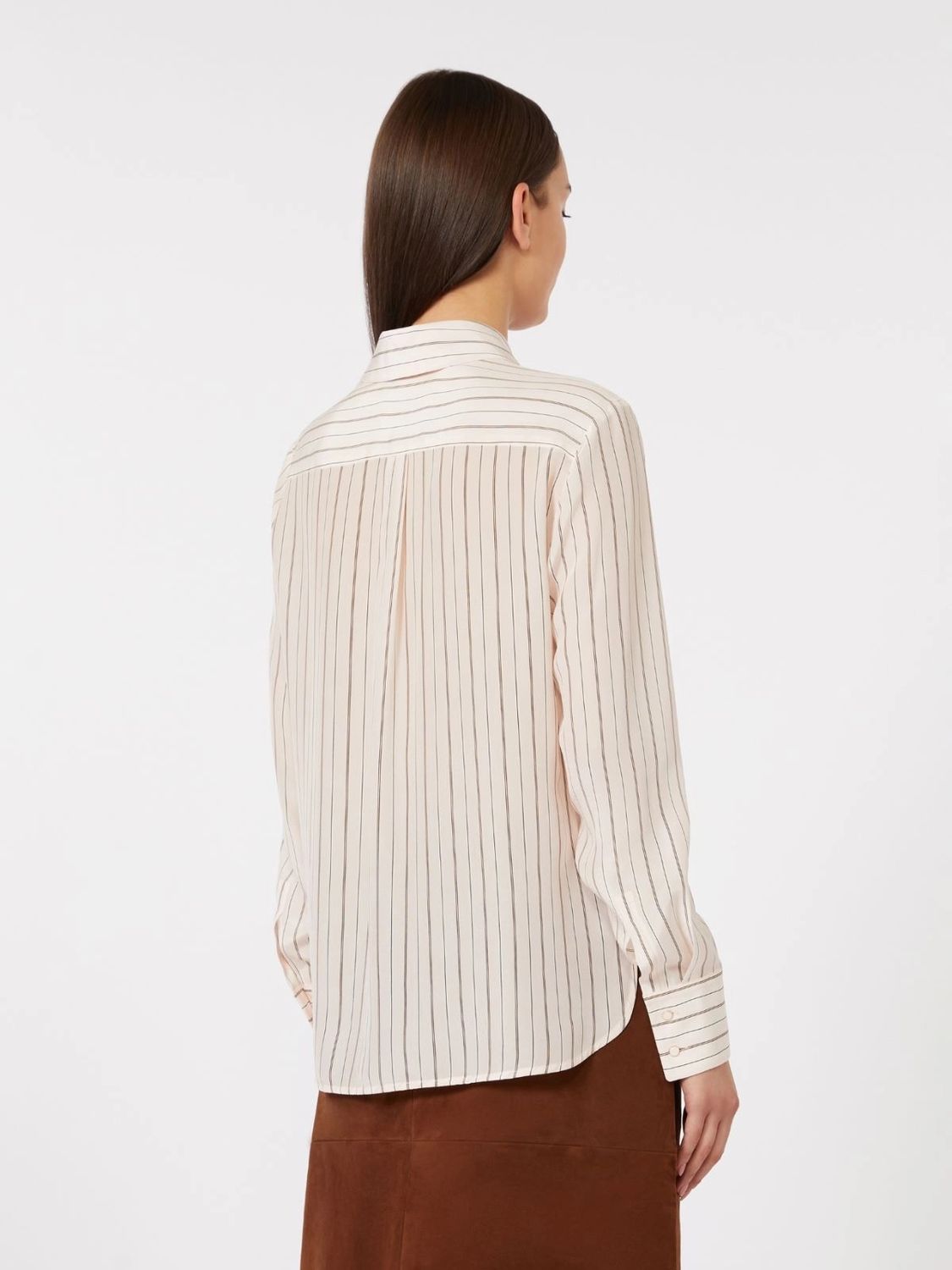 MAX MARA STUDIO Elegant Mini Silk Flirt Shirt