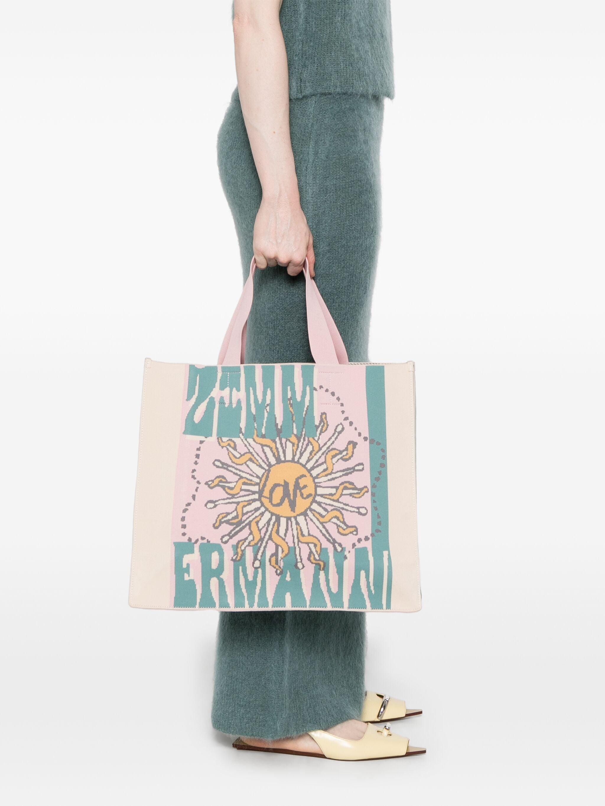 ZIMMERMANN Large Jacquard Tote Handbag