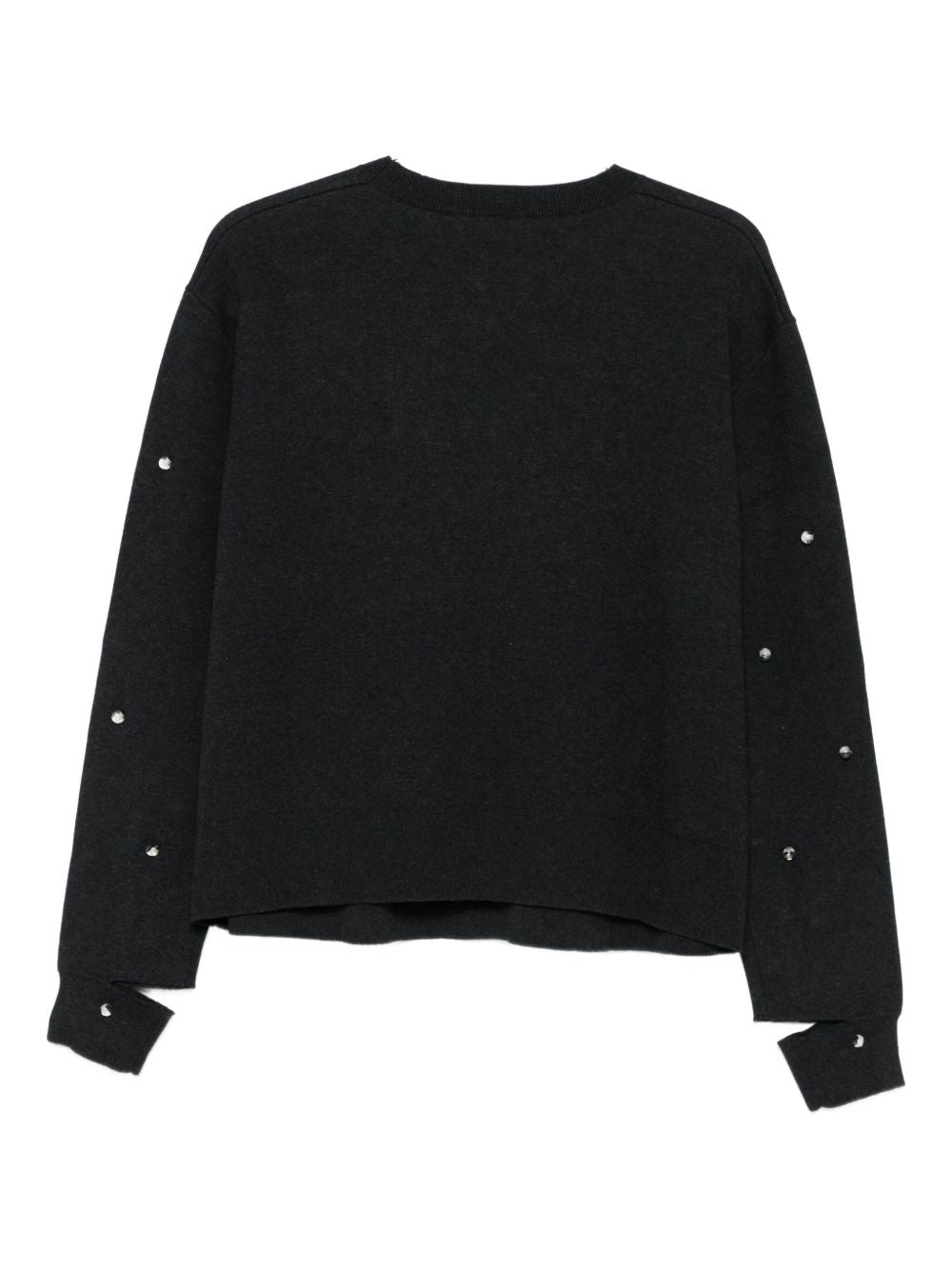 ALYSI Crewneck Sweater with Slit Hems for Women - FW25