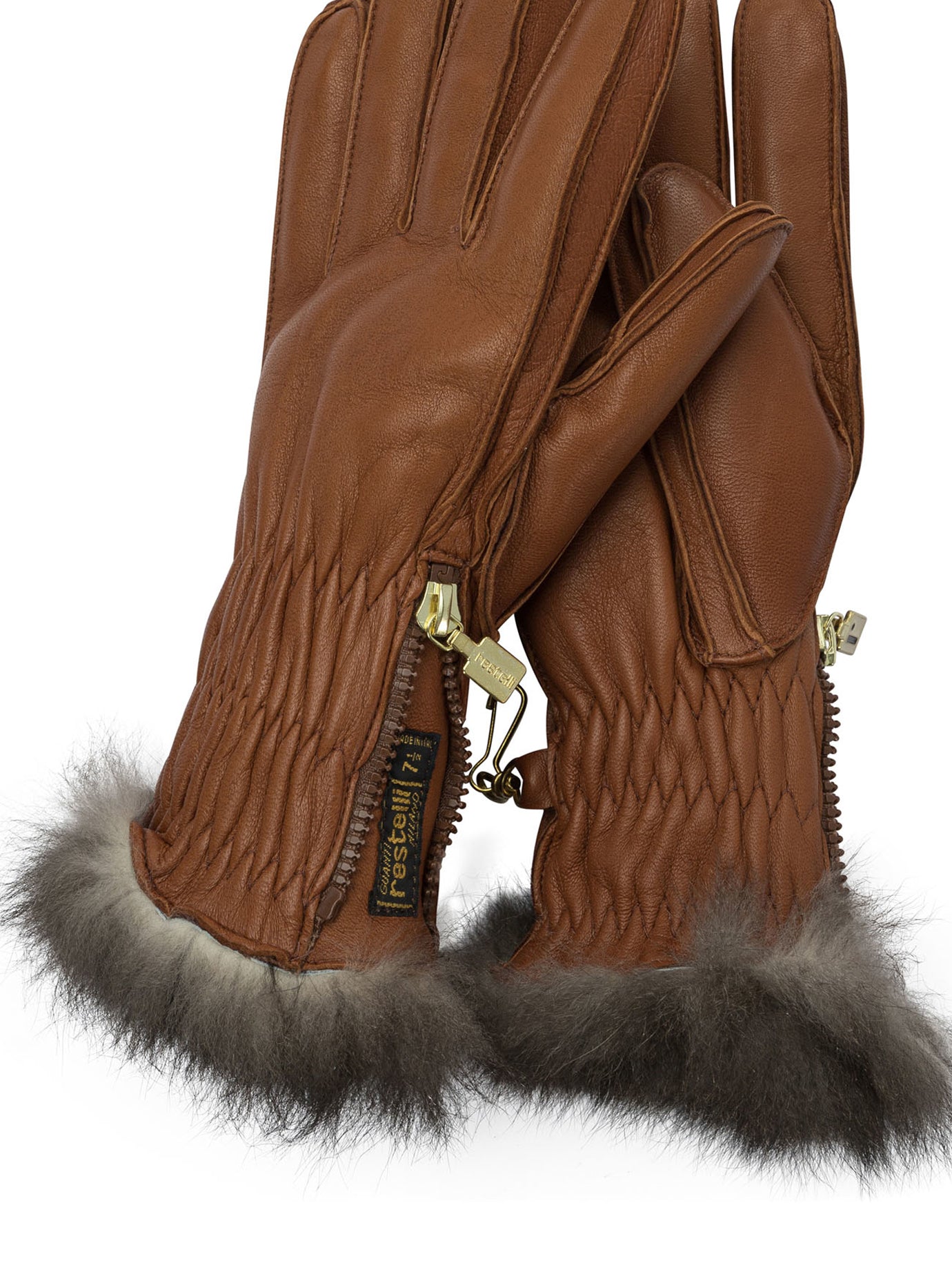 RESTELLI Classic Unisex Ski Gloves with Saddle Stitching - 3 Inch Cuff