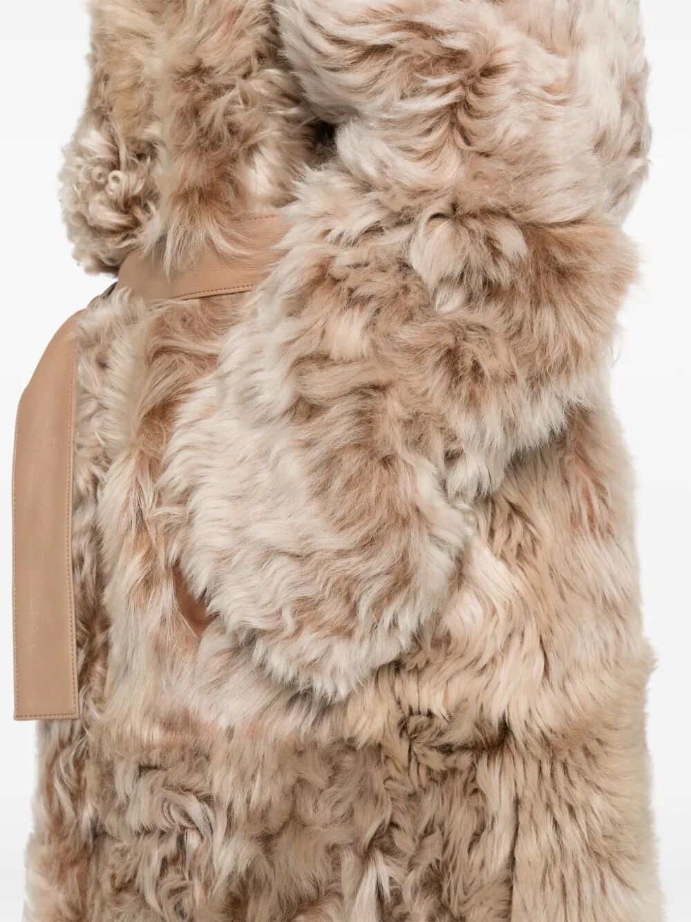 YVES SALOMON Elegant 95CM Lamb Fur Jacket for Women