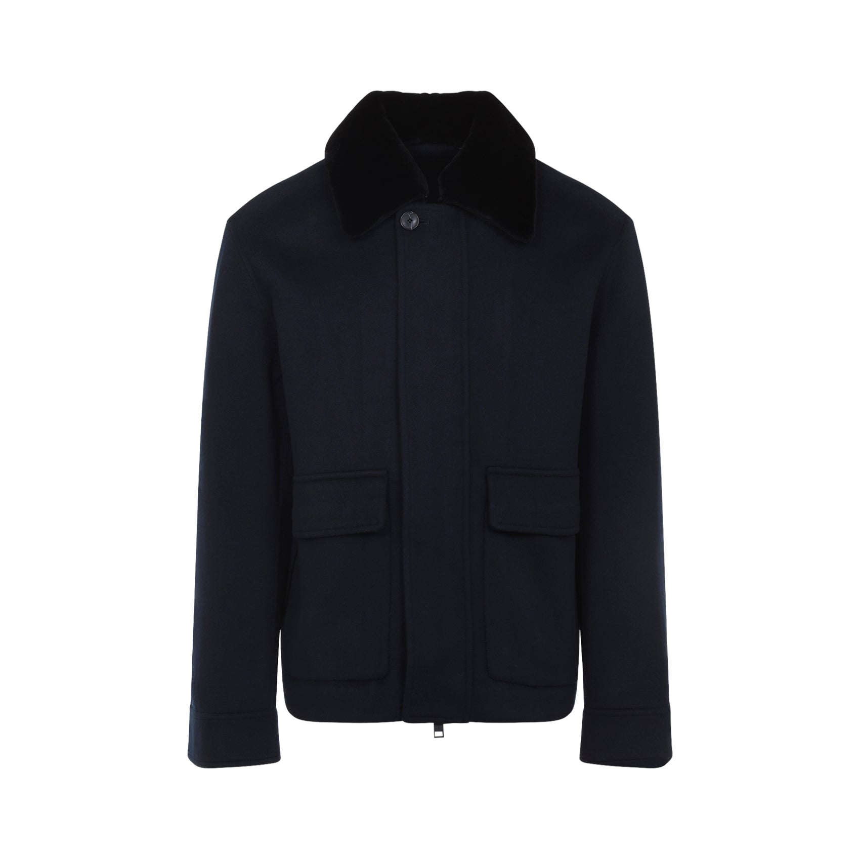 YVES SALOMON Mink Down Jacket with Detachable Collar for Men