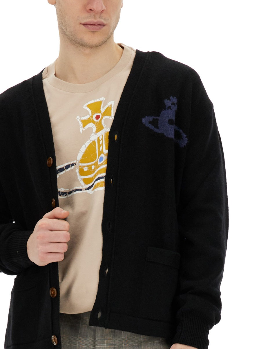 VIVIENNE WESTWOOD Oversized Merino Wool and Cashmere Cardigan - Size L