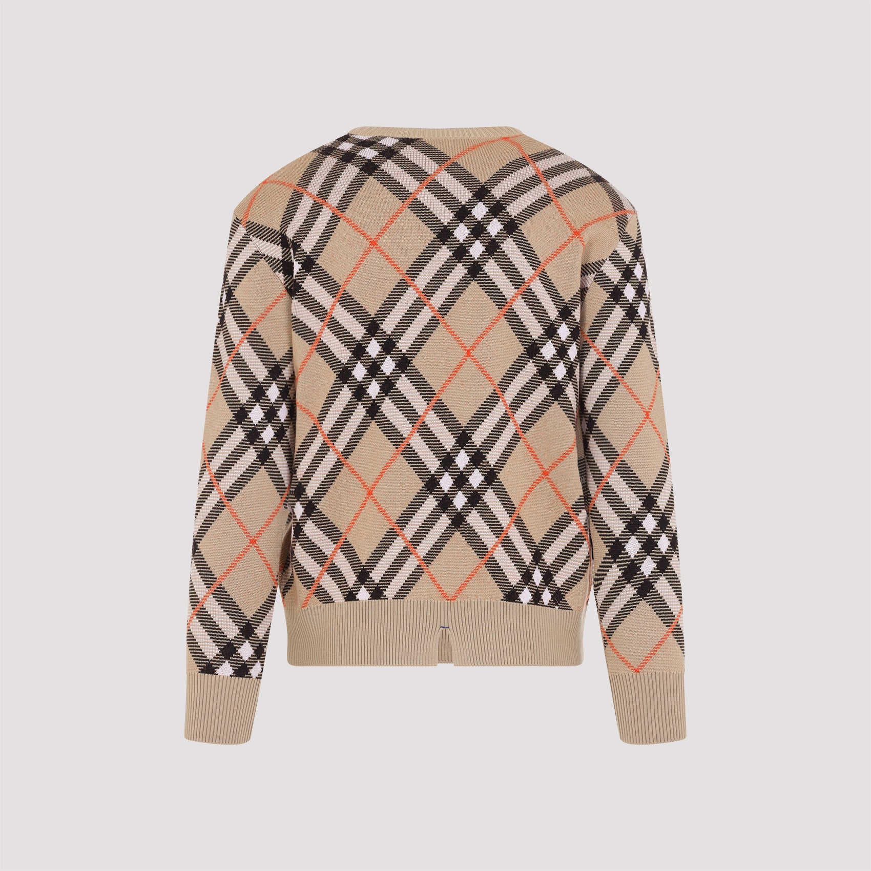 BURBERRY Check Pullover for Men SS25
