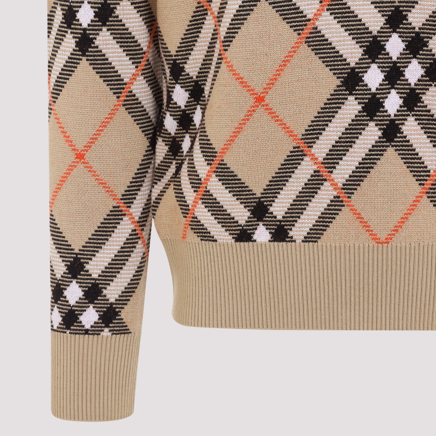 BURBERRY Check Pullover for Men SS25