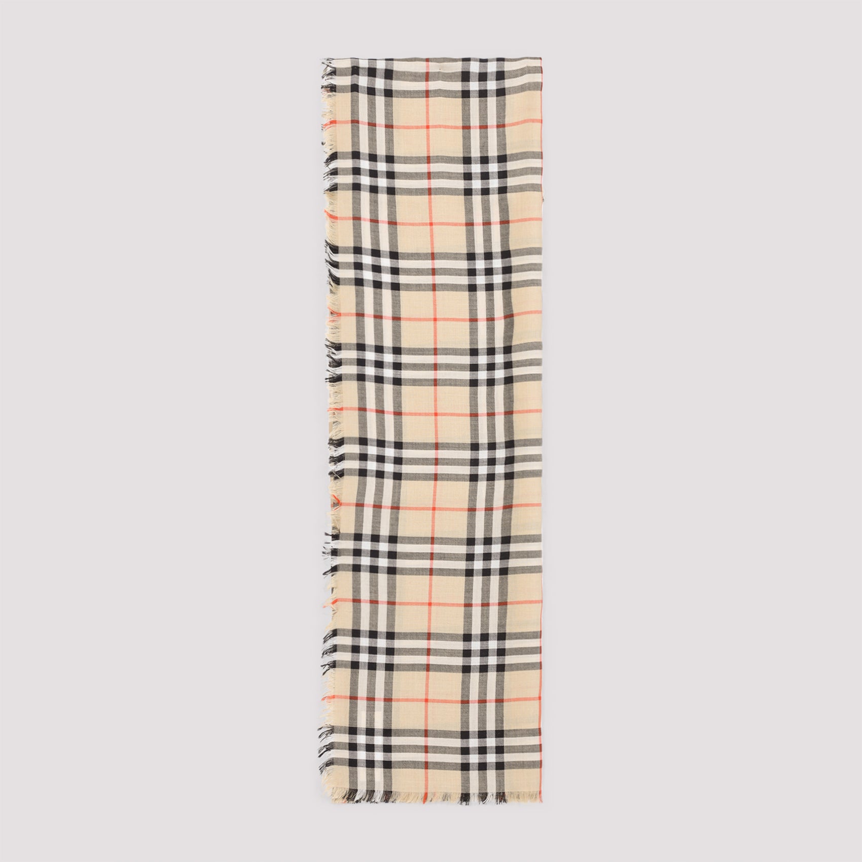 BURBERRY Luxurious Cashmere and Silk Scarf - 200cm X 100cm