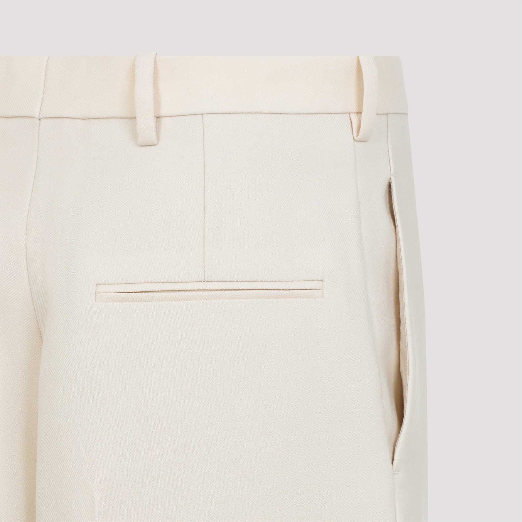 CARVEN Straight Leg Wool Trousers for Men