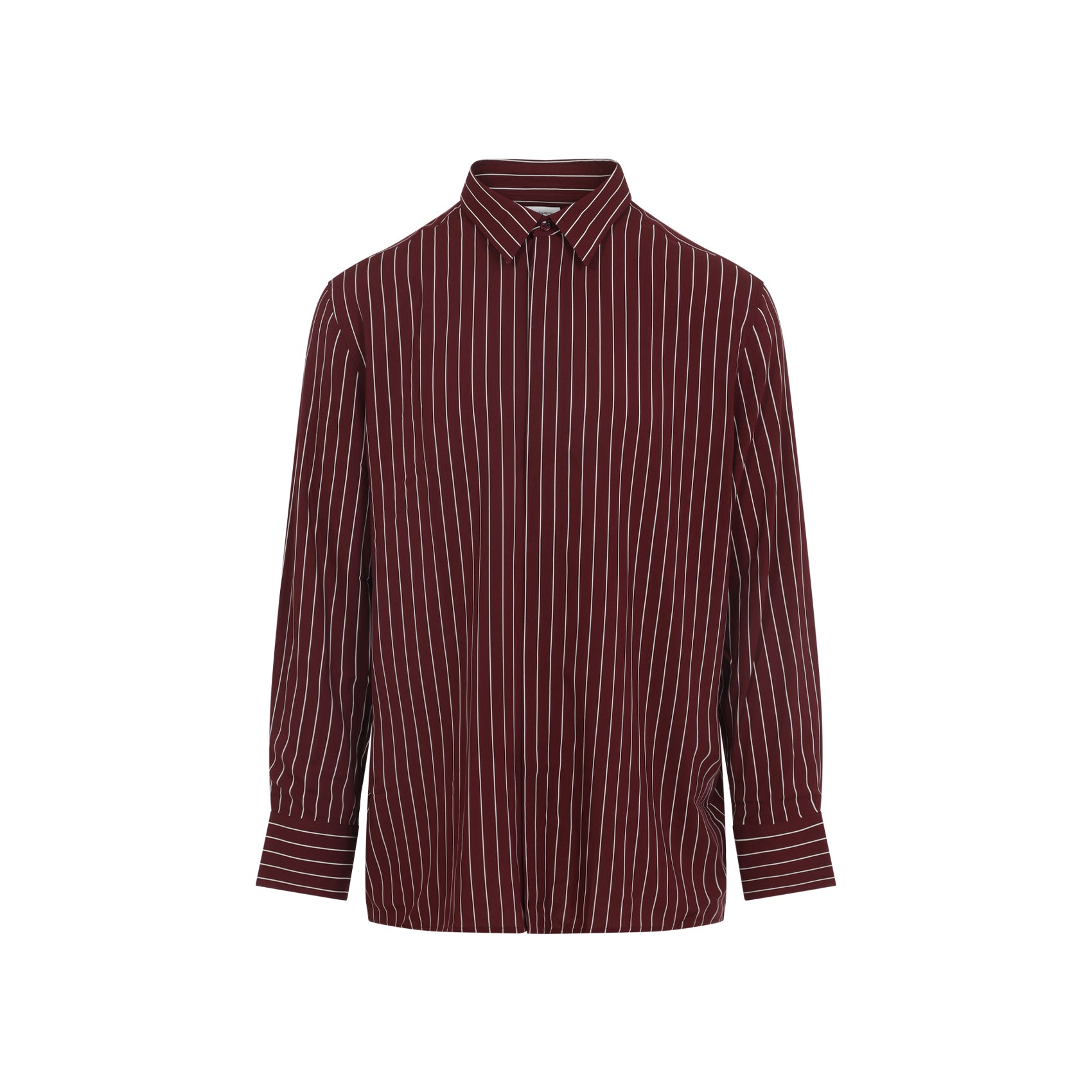 SAINT LAURENT Viscose Button-Up Shirt for Men - FW25 Collection