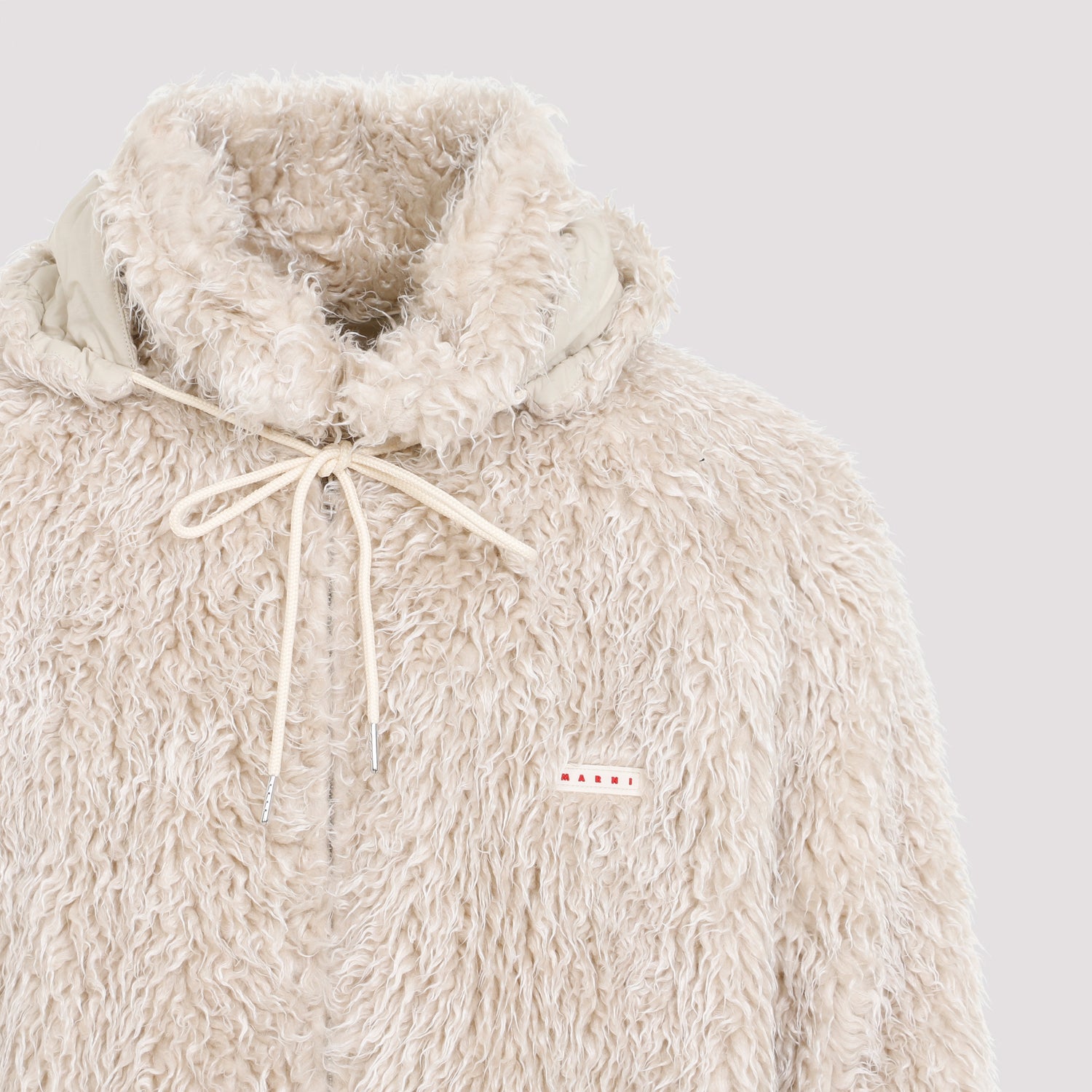 MARNI Men's Polyester Jacket with Artificial Fur