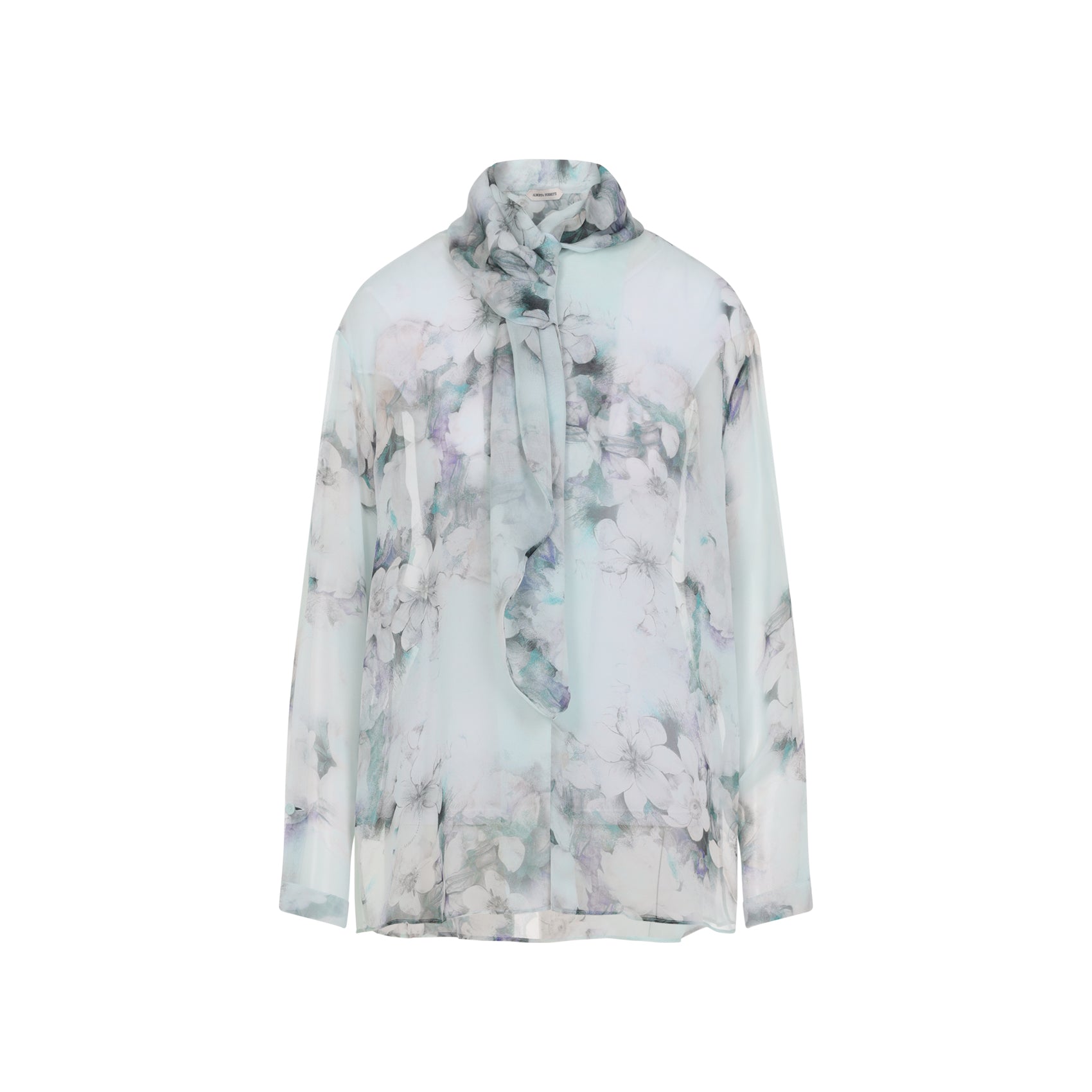 ALBERTA FERRETTI Chiffon Shirt in 100% Silk - Men's Fashion Essential for FW25