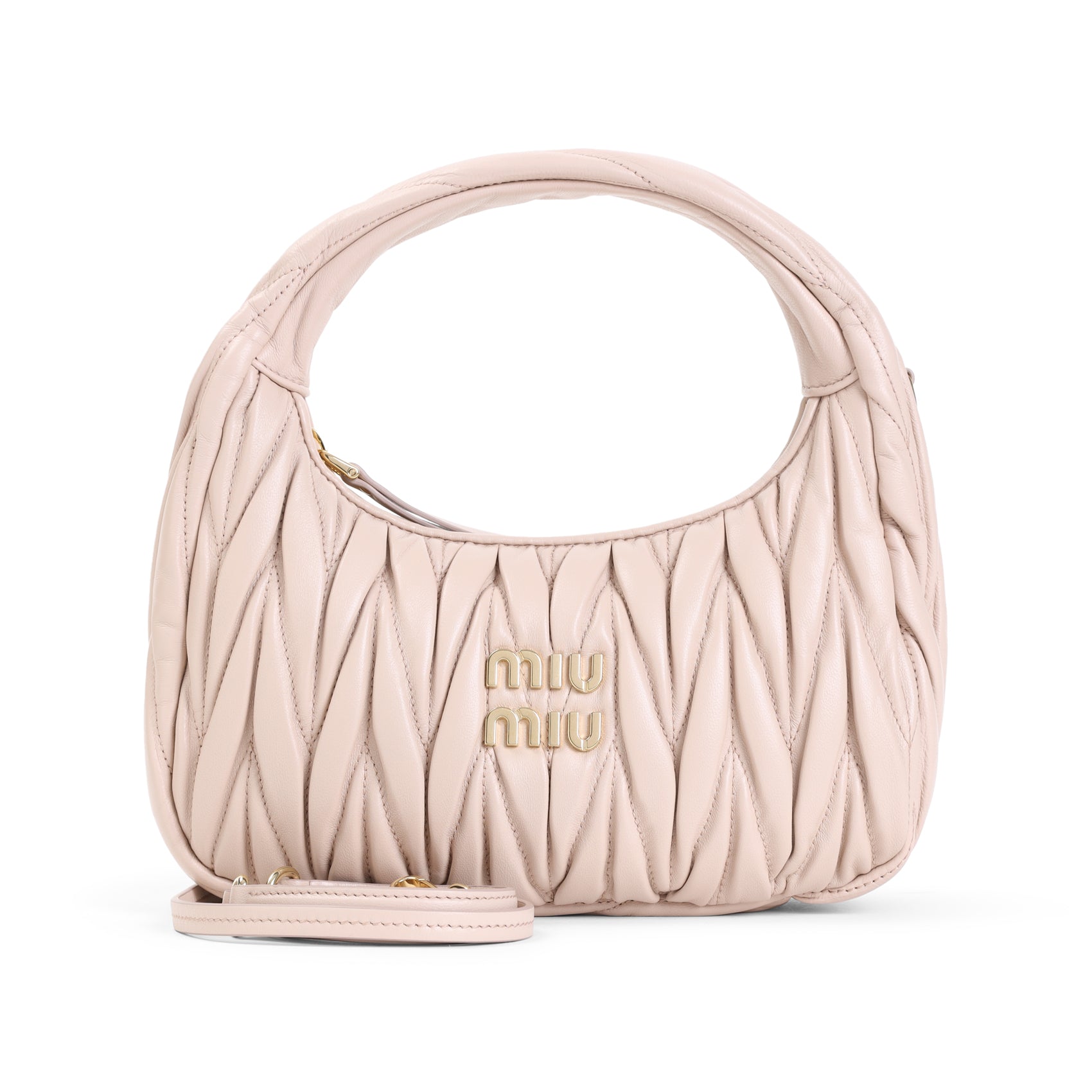 MIU MIU Wander Mini Matelassé Hobo Handbag