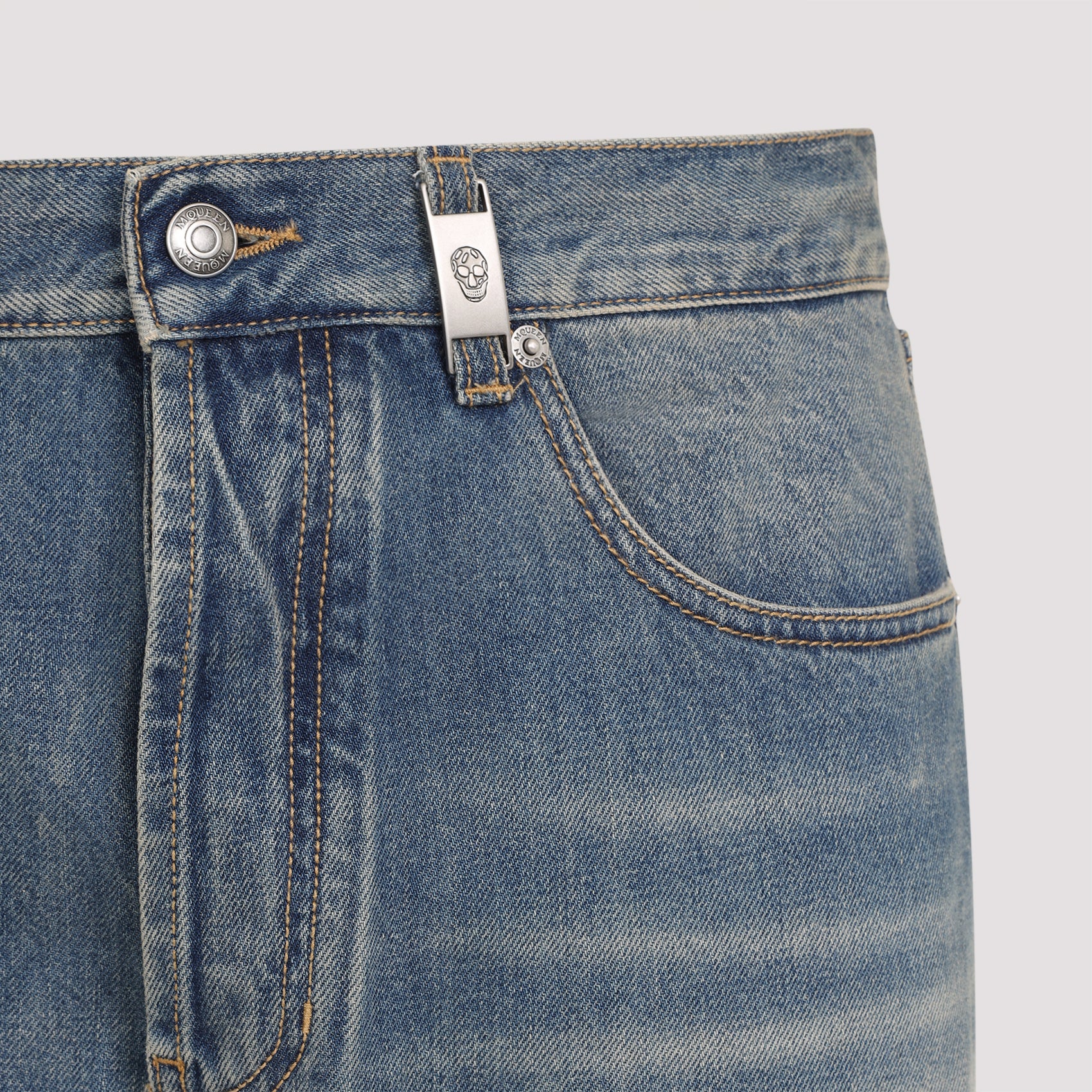 ALEXANDER MCQUEEN Straight Leg Jeans for Men - SS25 Collection