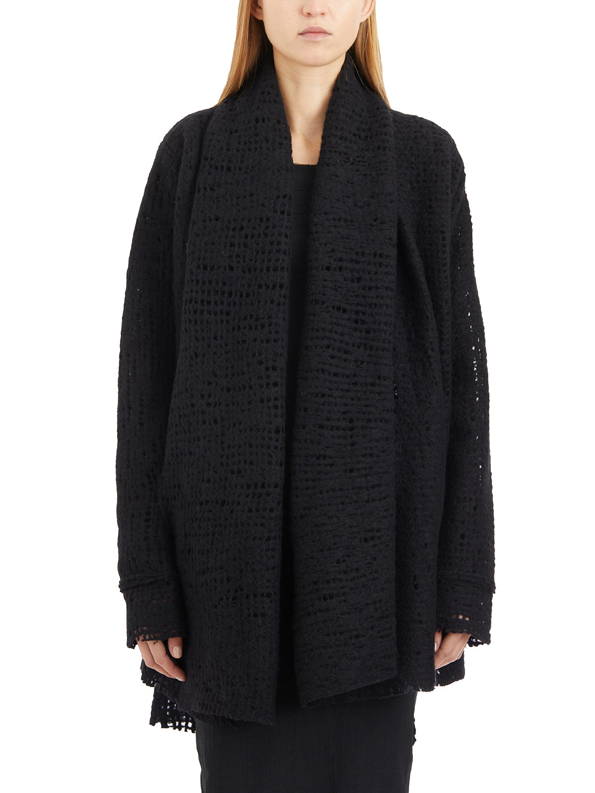MARC LE BIHAN Cozy Hooded Wool Cardigan - Size 38