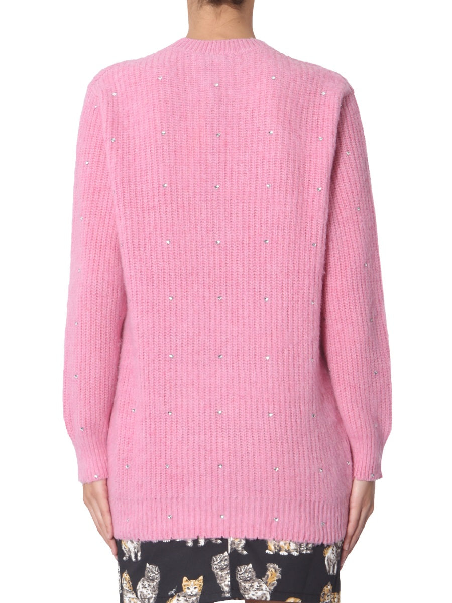 MSGM Oversized Crew Neck Sweater - Women's Fit
