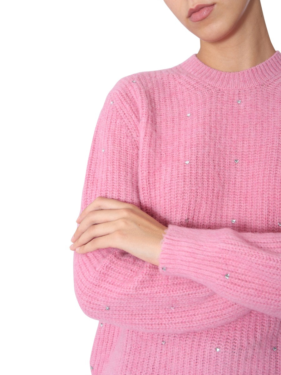 MSGM Oversized Crew Neck Sweater - Women's Fit