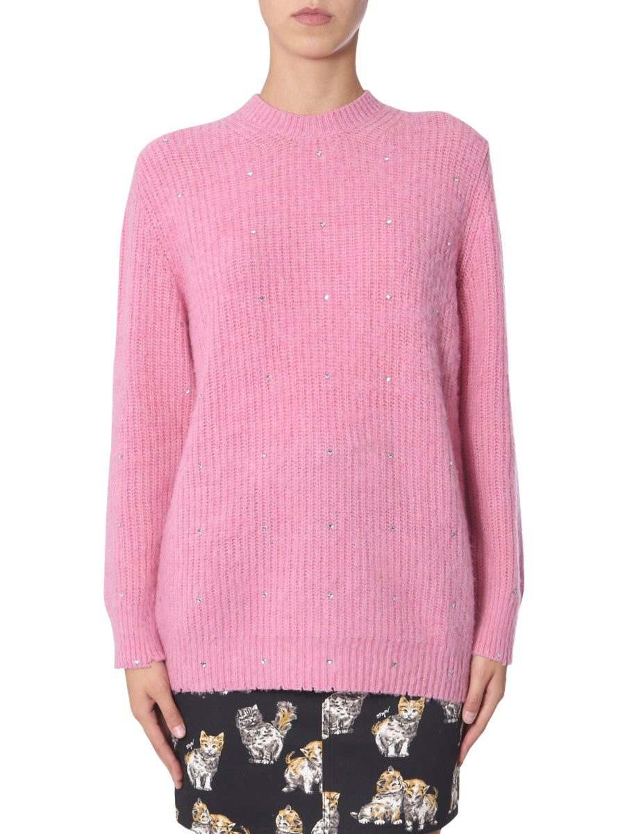 MSGM Oversized Crew Neck Sweater - Women's Fit