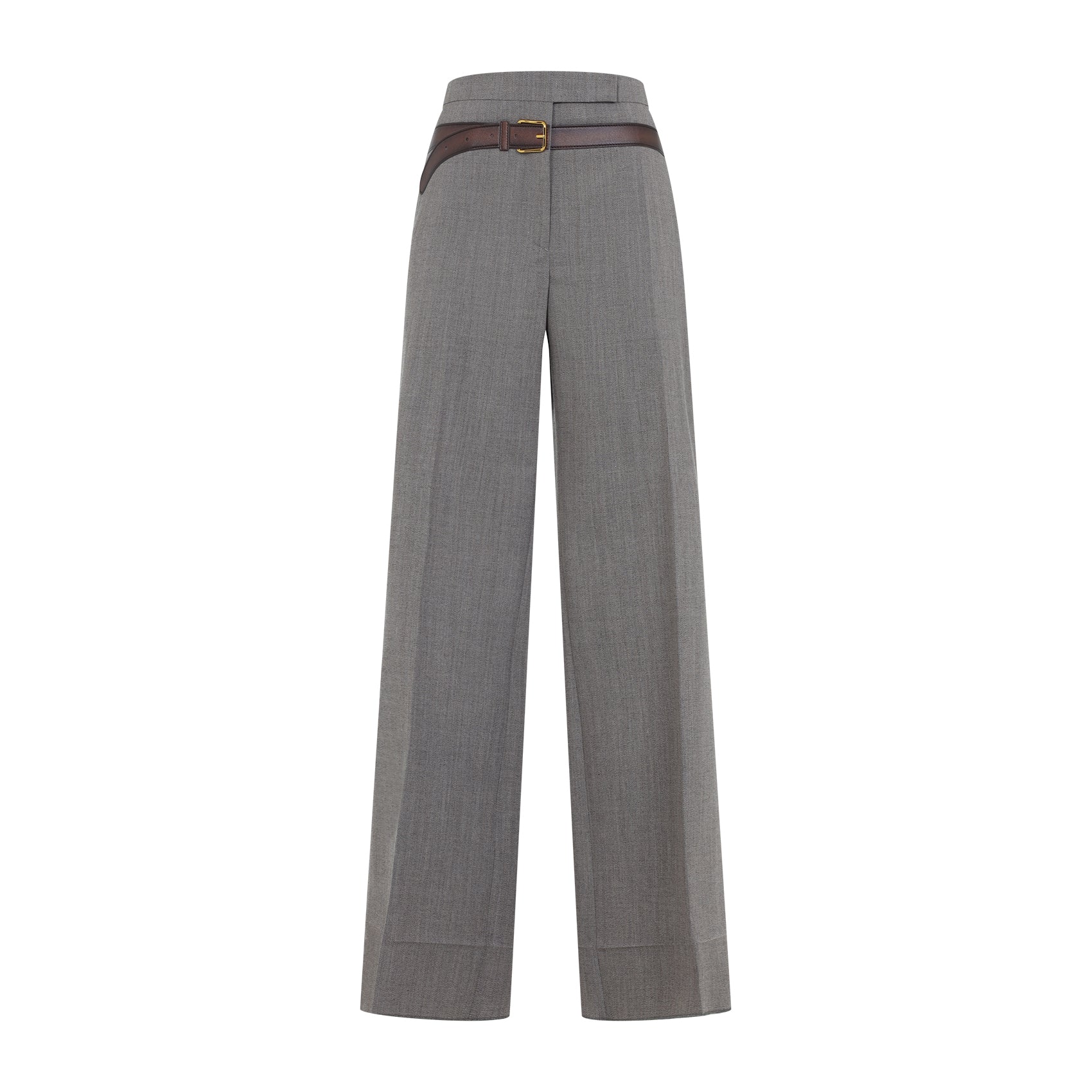 PRADA Wool Blend Straight Leg Pants