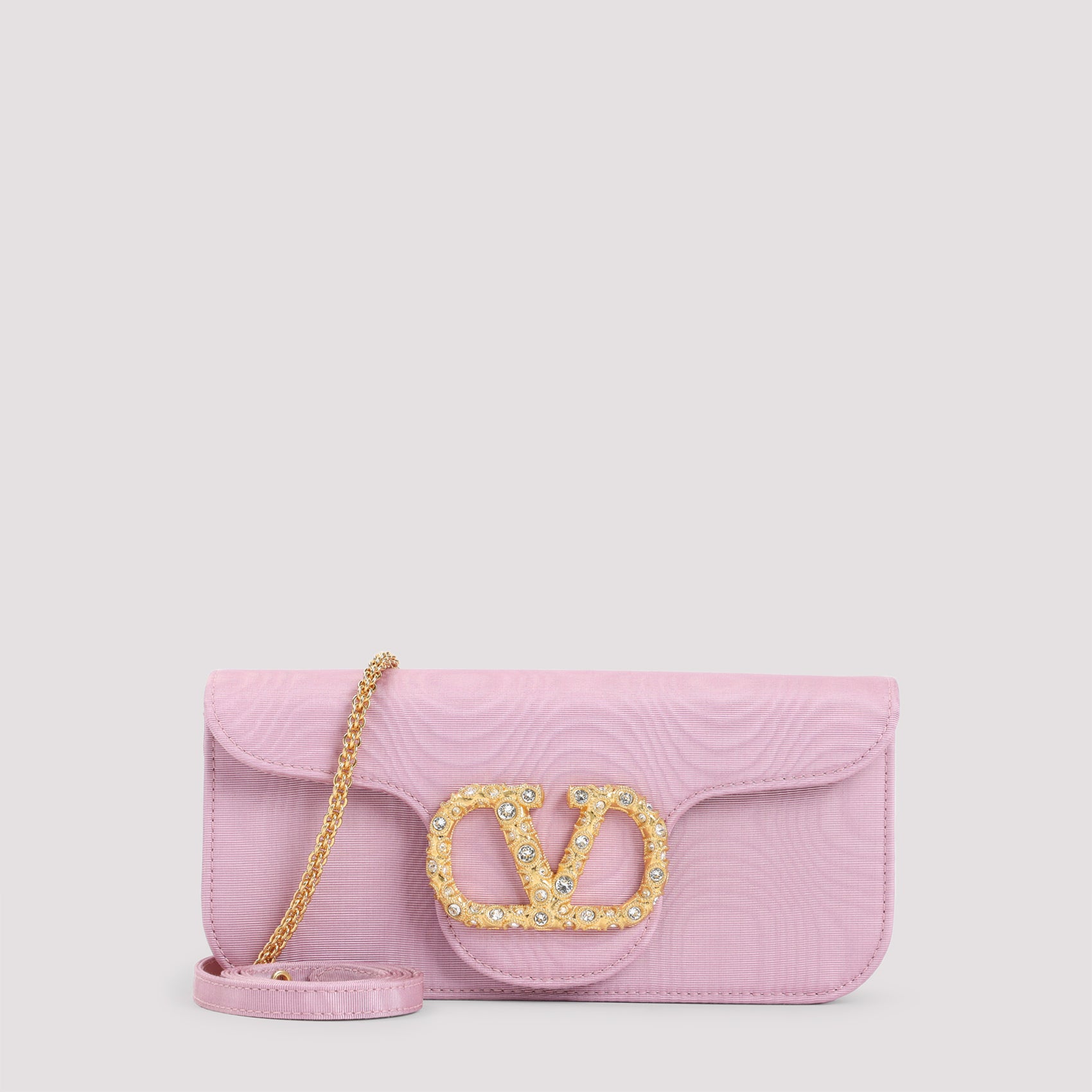 VALENTINO GARAVANI Moiré Textile Mini Clutch - W:21cm H:10cm D:4.5cm