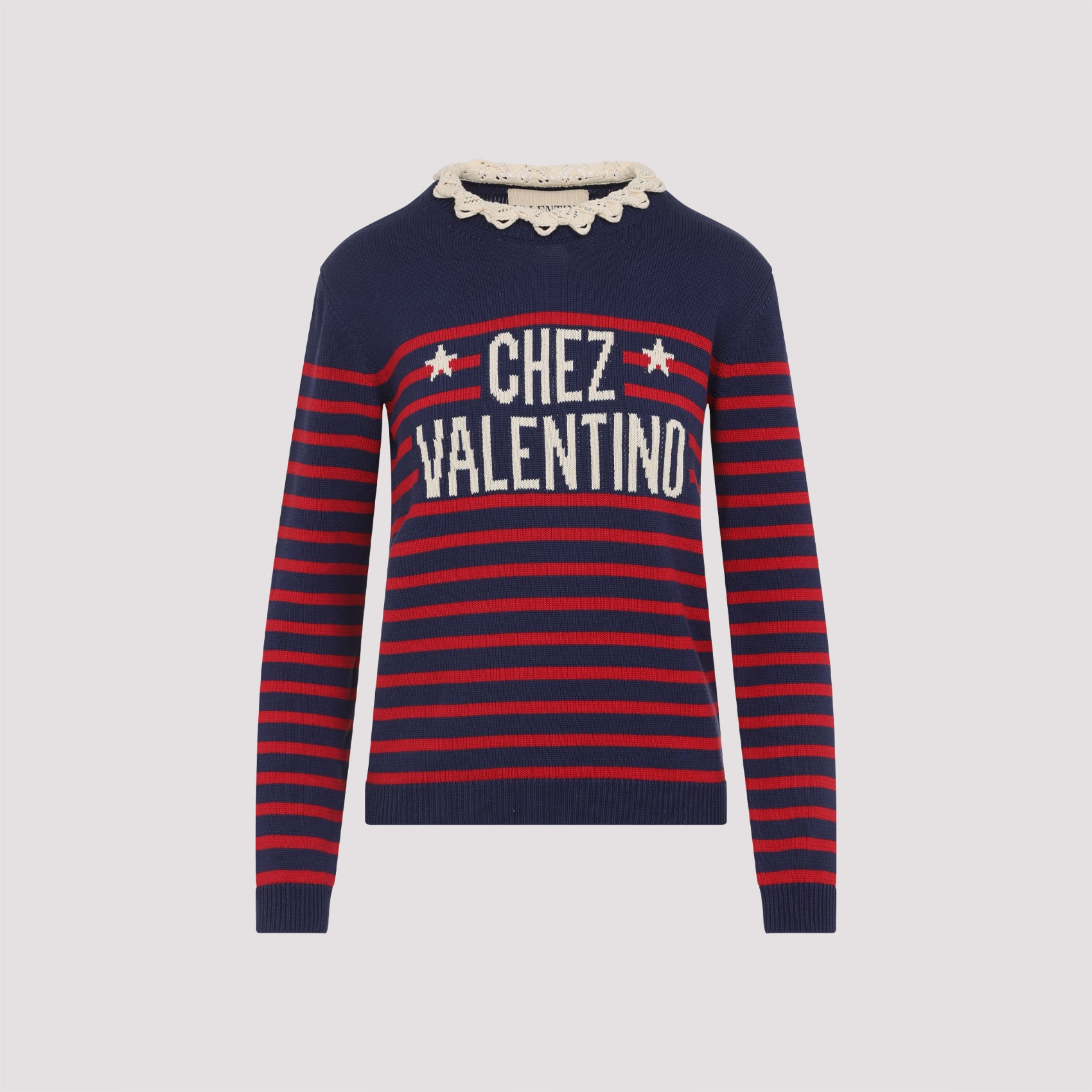 VALENTINO Classic Cotton Pullover Sweater