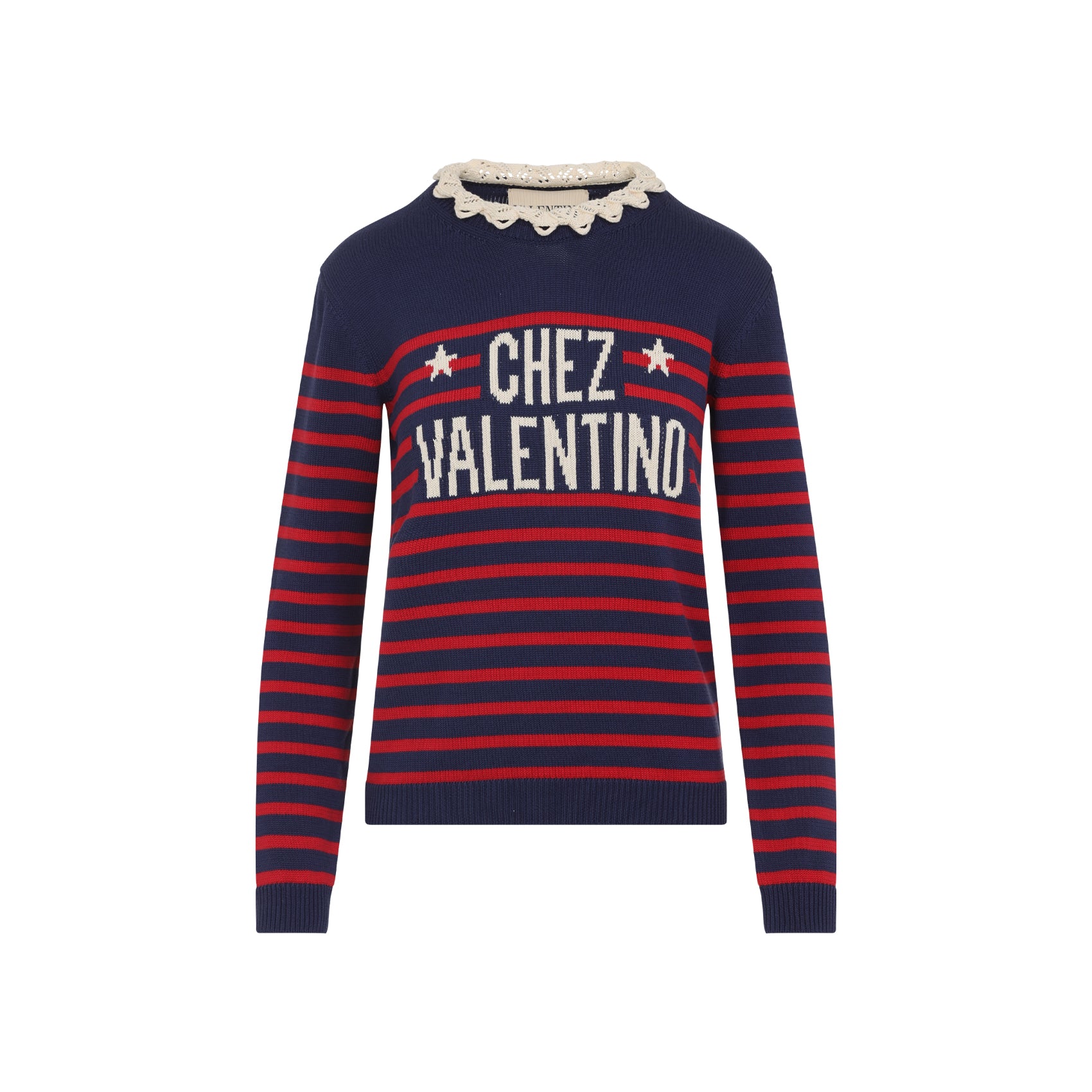 VALENTINO Classic Cotton Pullover Sweater