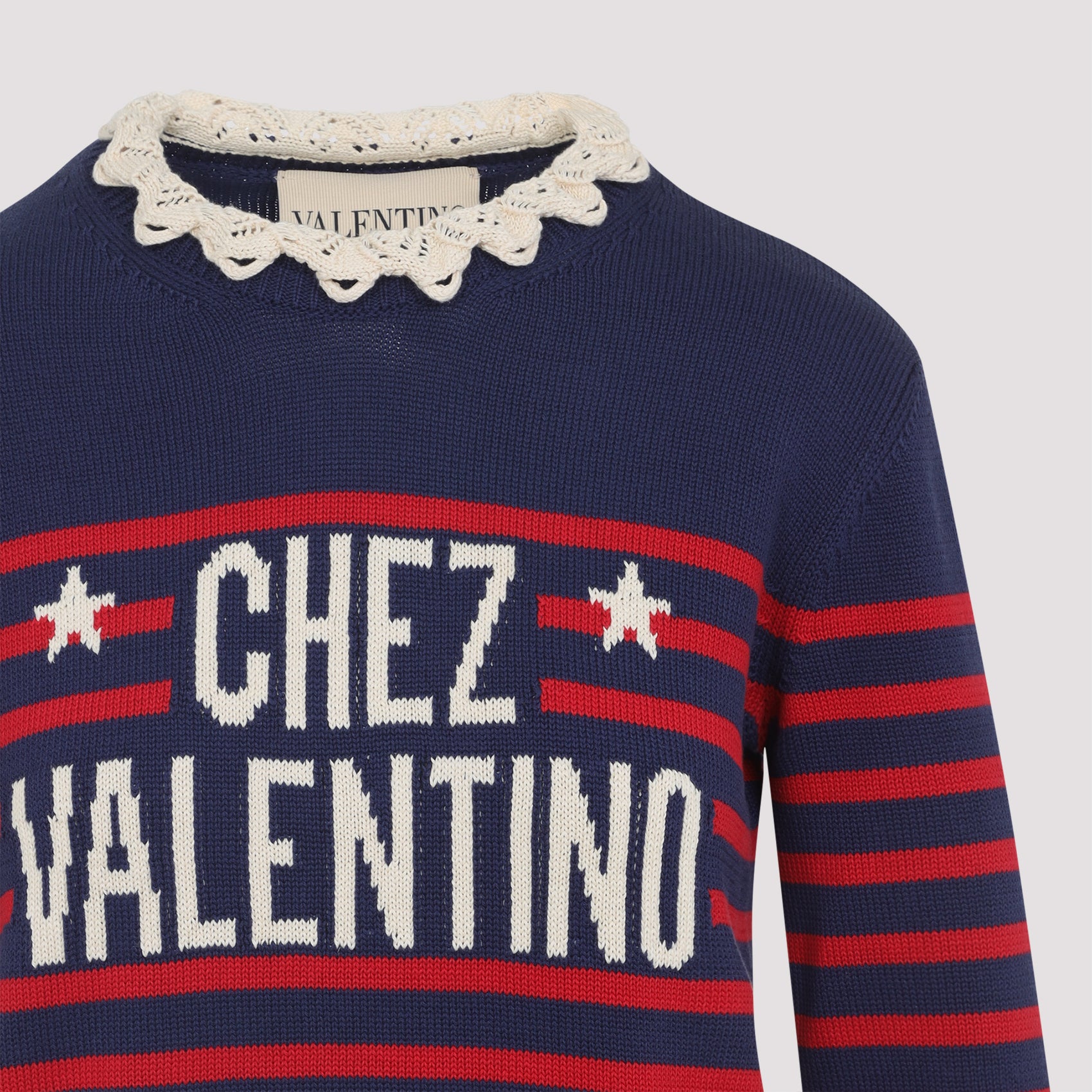 VALENTINO Classic Cotton Pullover Sweater