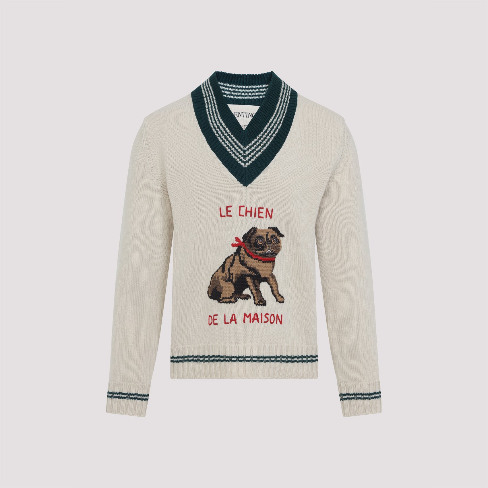 VALENTINO Premium Virgin Wool Pullover for Men