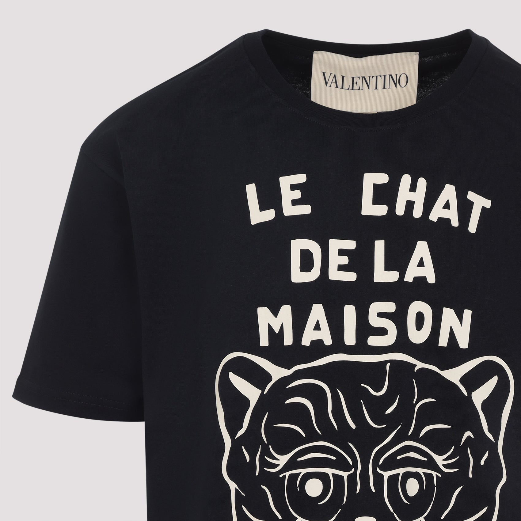 VALENTINO Le Chat Graphic T-Shirt for Men - FW25