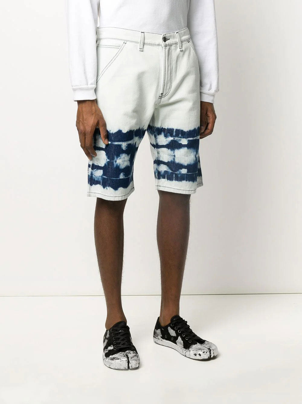 MSGM Men's Comfortable Mini Polyester Blend Shorts