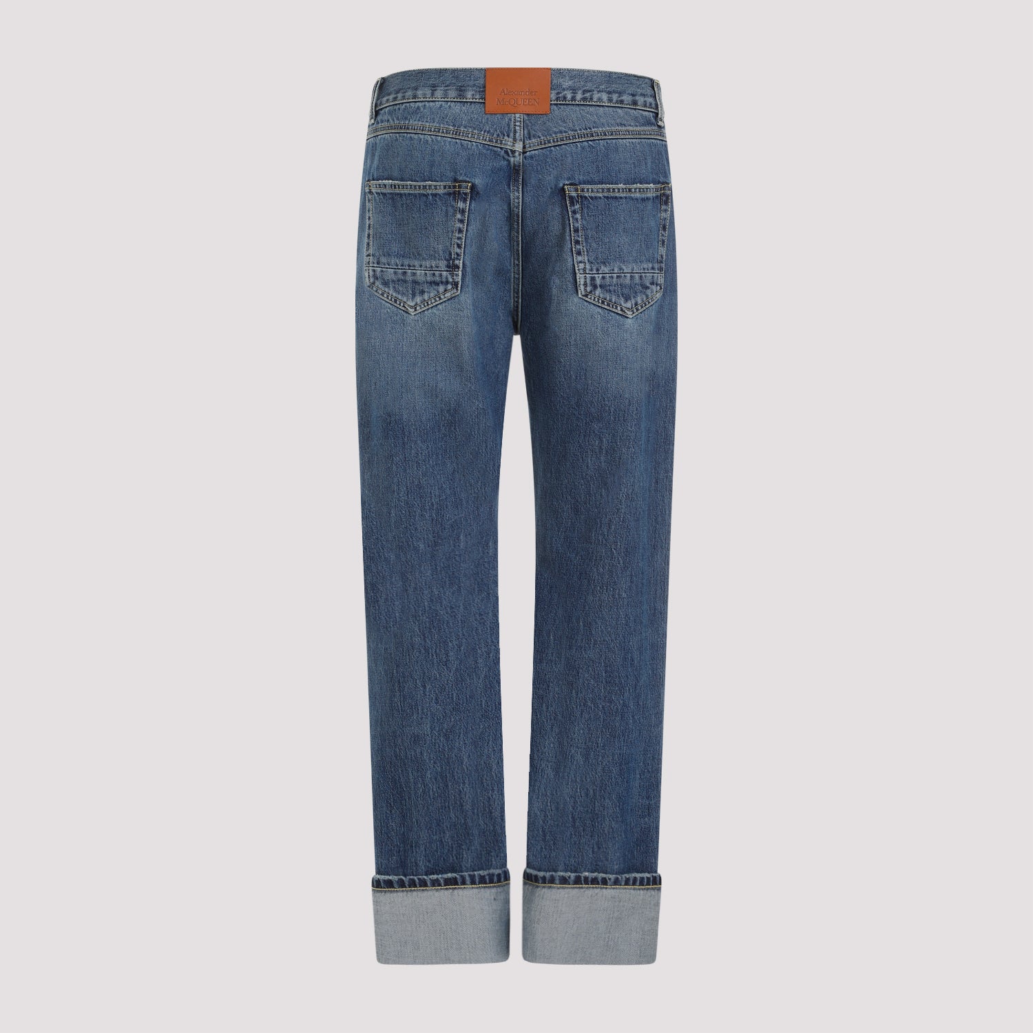 ALEXANDER MCQUEEN Turn Up Jeans for Men - Spring/Summer 2025
