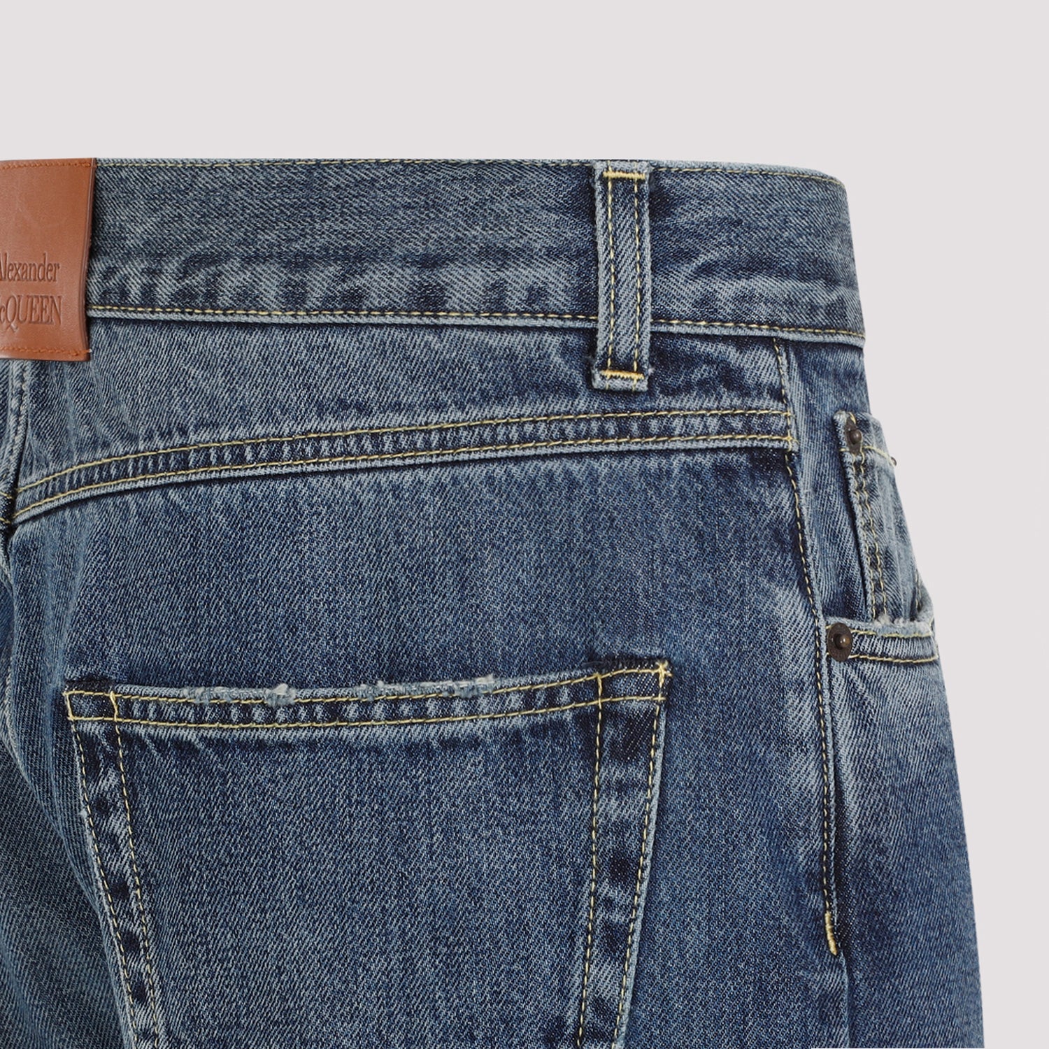 ALEXANDER MCQUEEN Turn Up Jeans for Men - Spring/Summer 2025