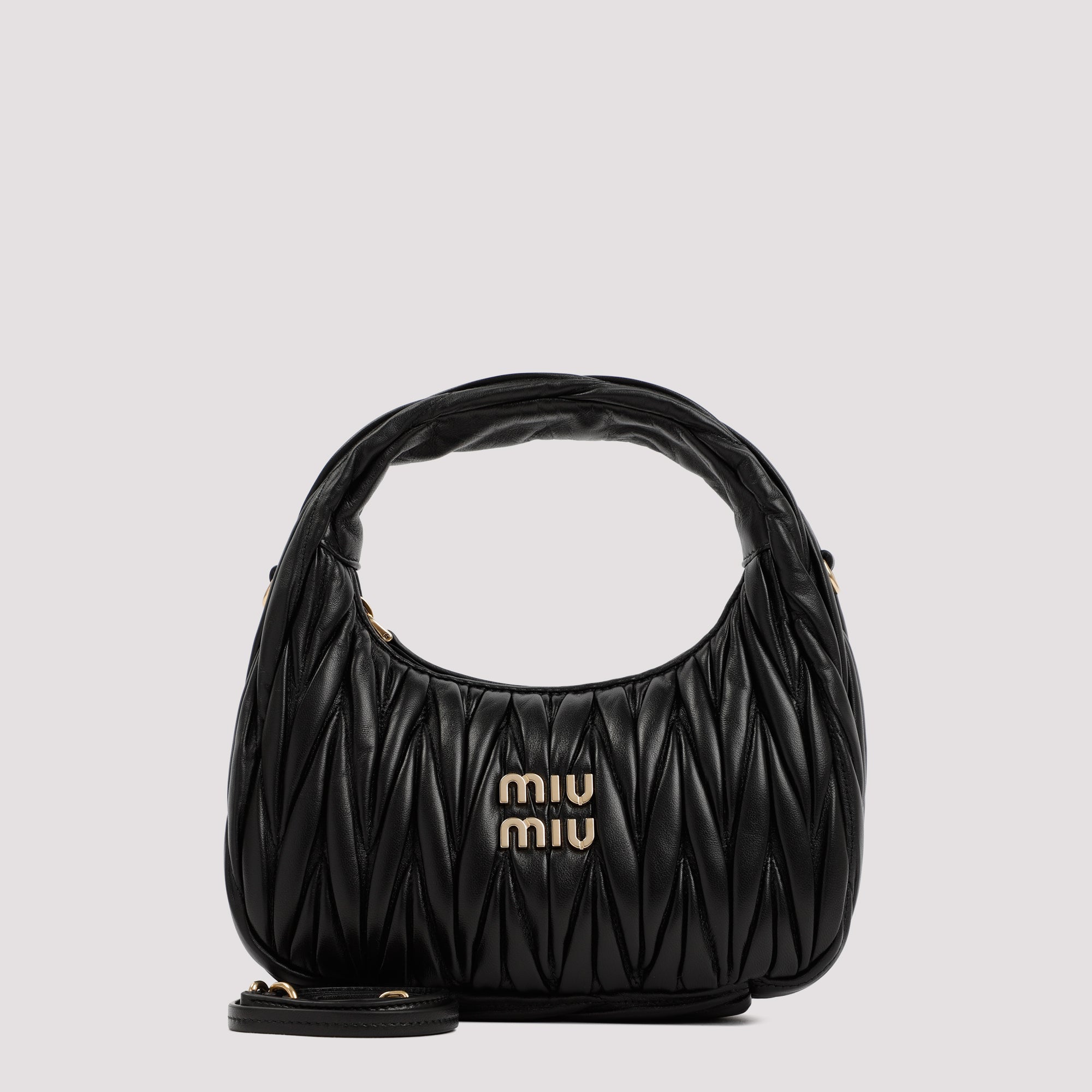 MIU MIU Wander Matelassé Hobo Mini Handbag - 24cm x 13cm x 7cm