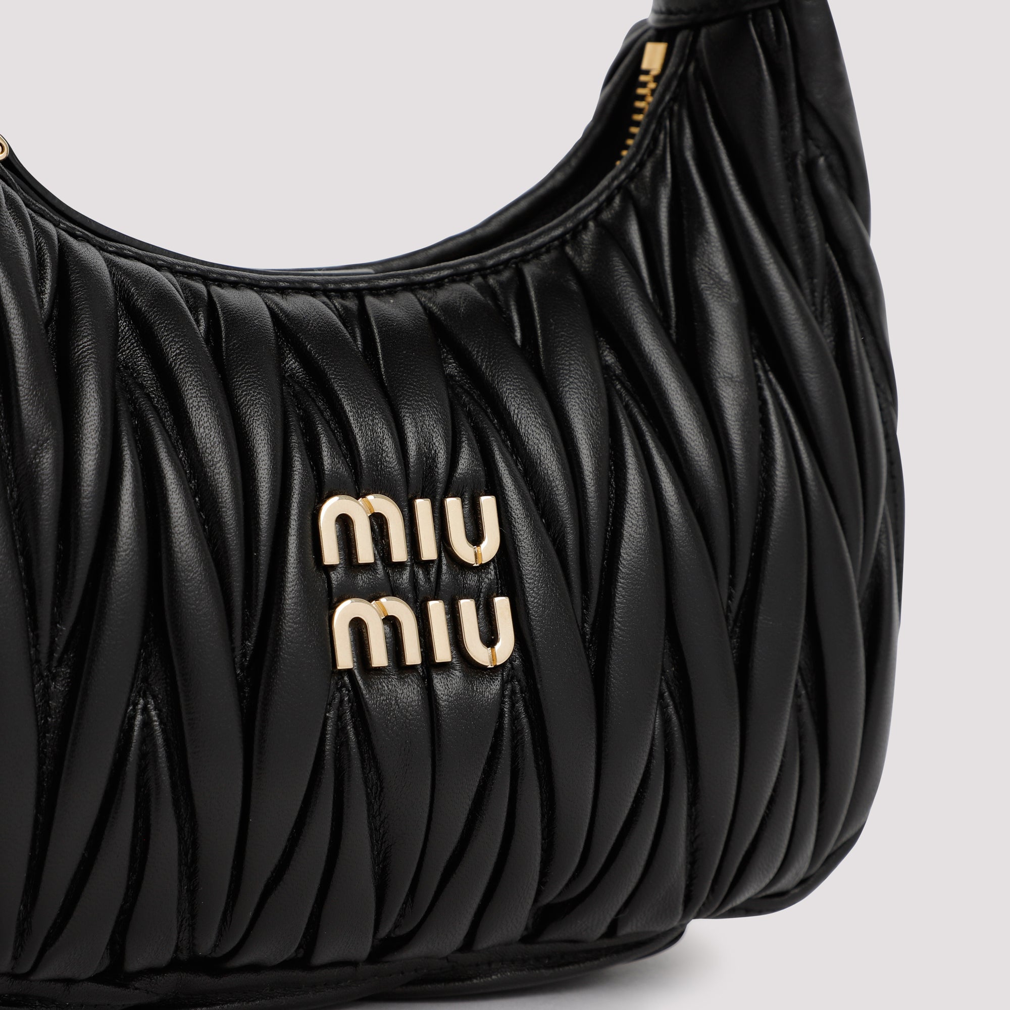 MIU MIU Wander Matelassé Hobo Mini Handbag - 24cm x 13cm x 7cm